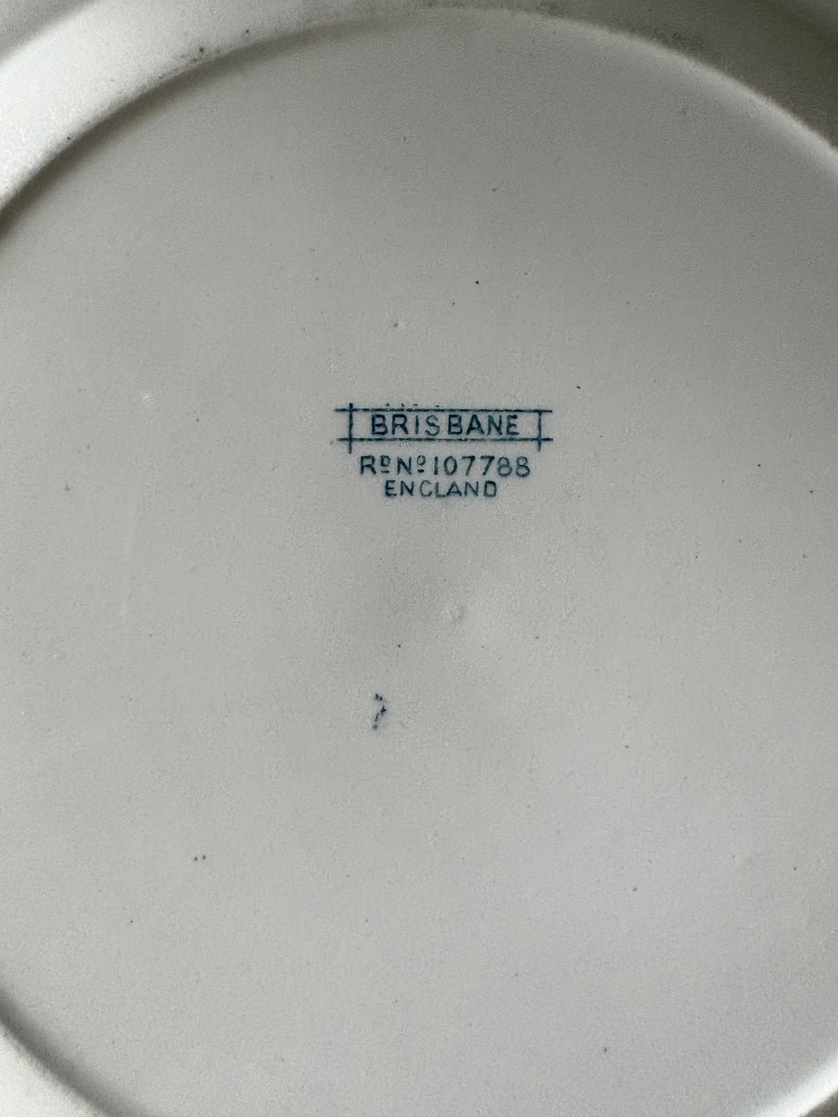 Antique English blue transferware plate 'Brisbane' F. Winkle & Co