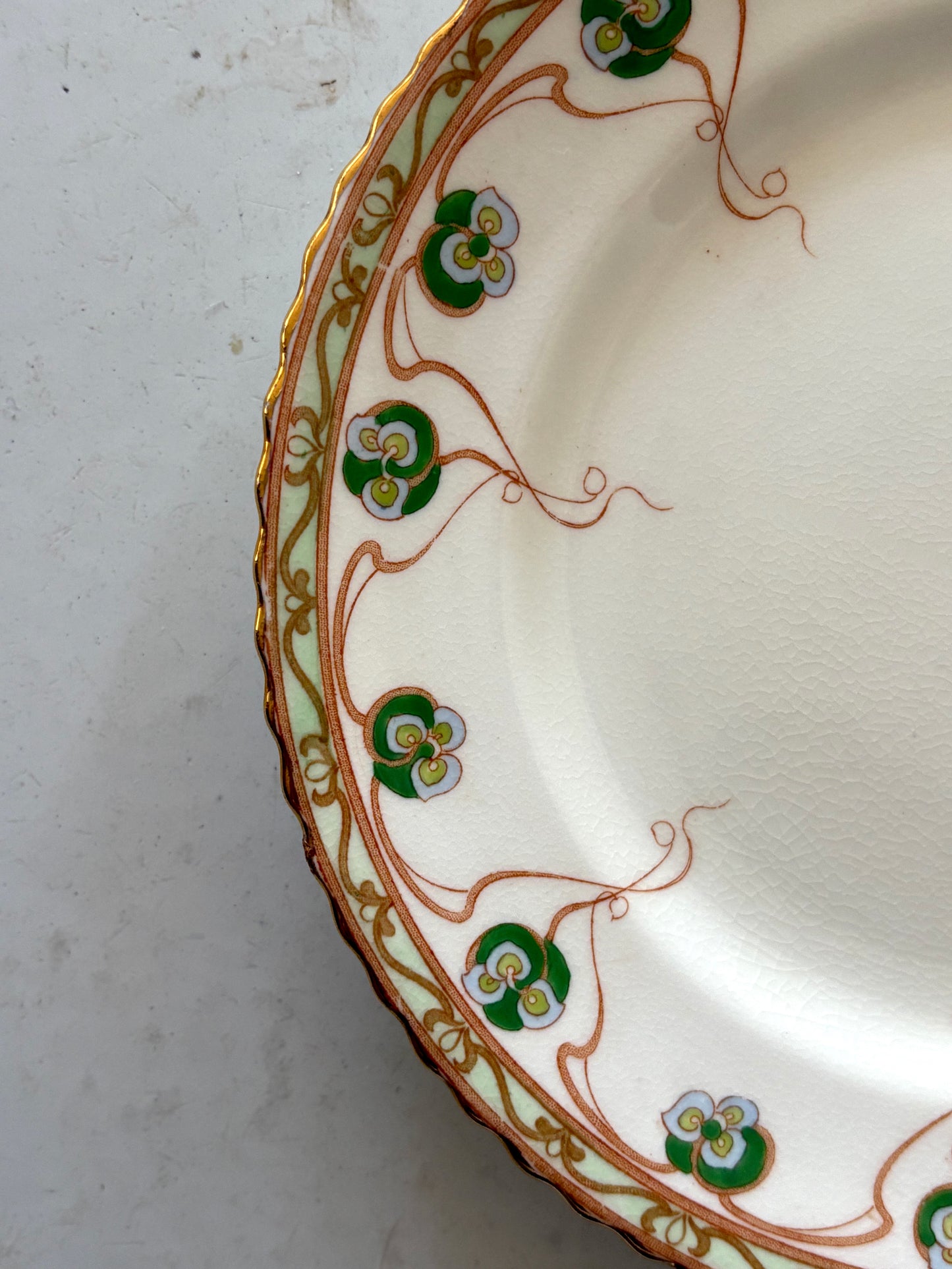 antique English art nouveau style plate