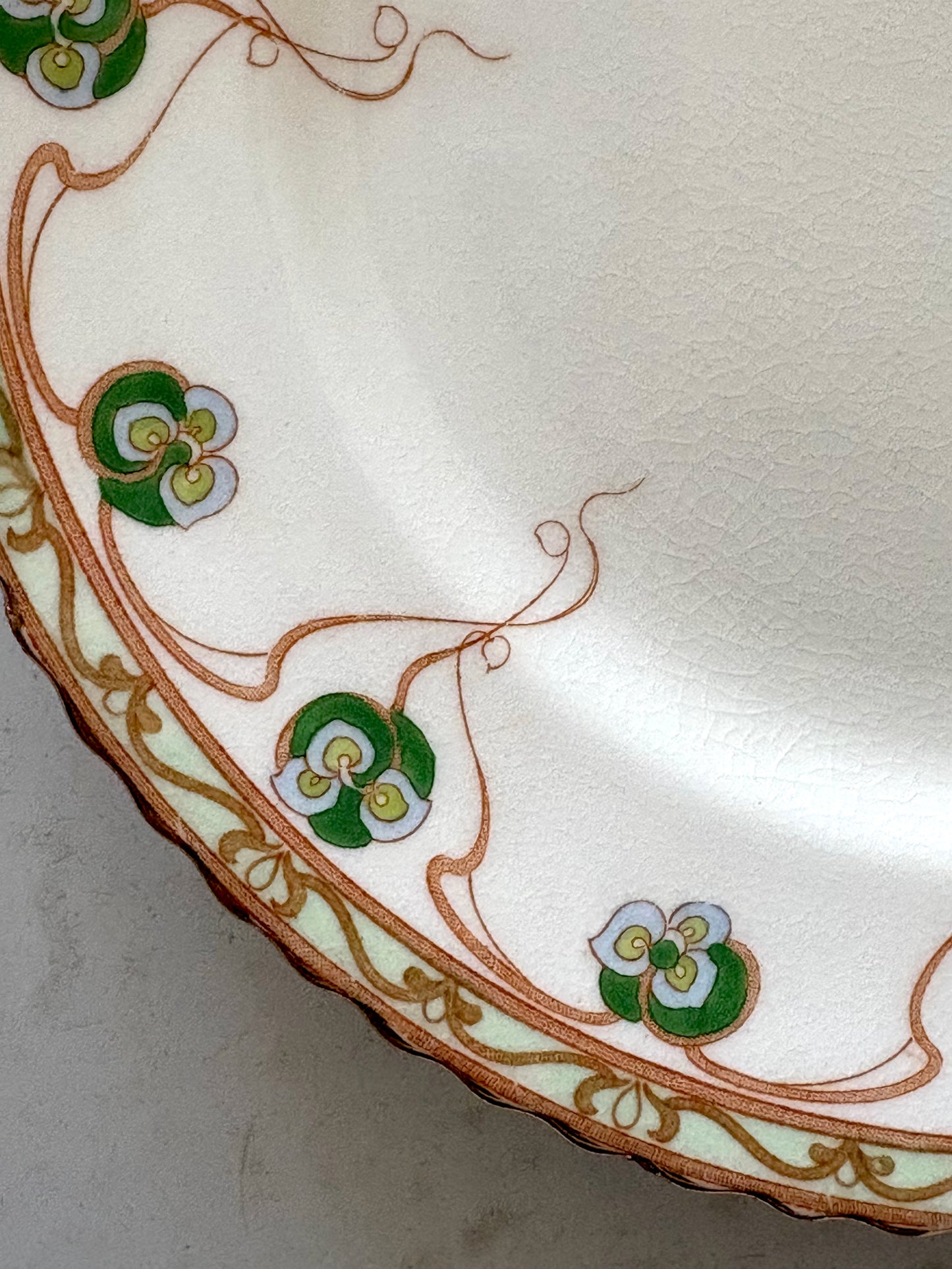 antique English art nouveau style plate