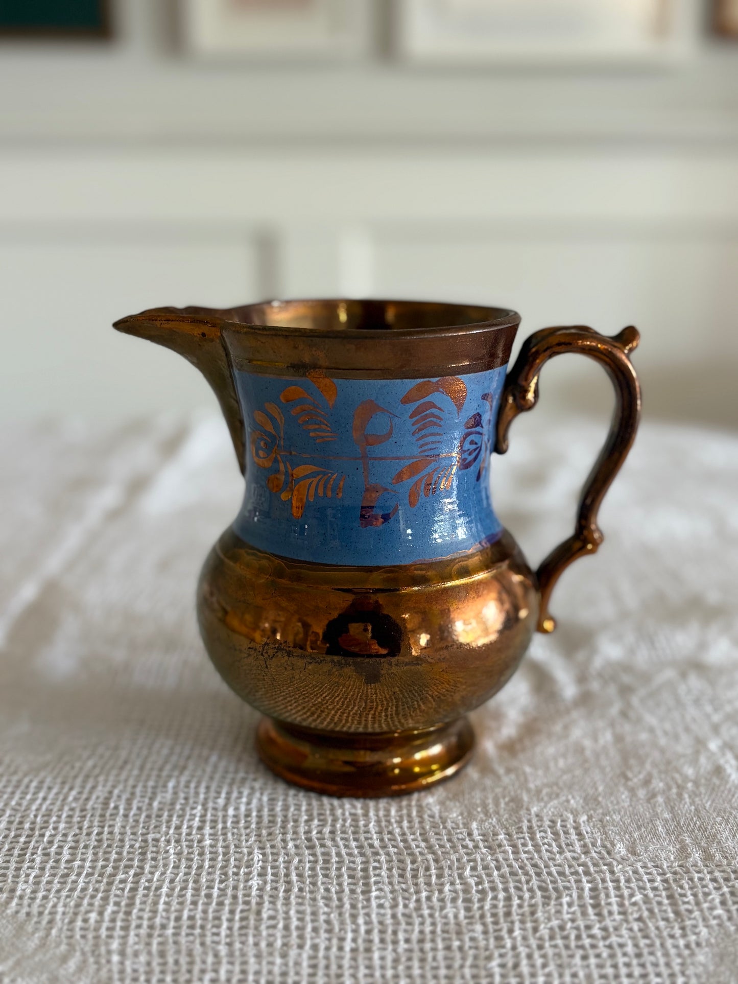 antique lustreware pitcher