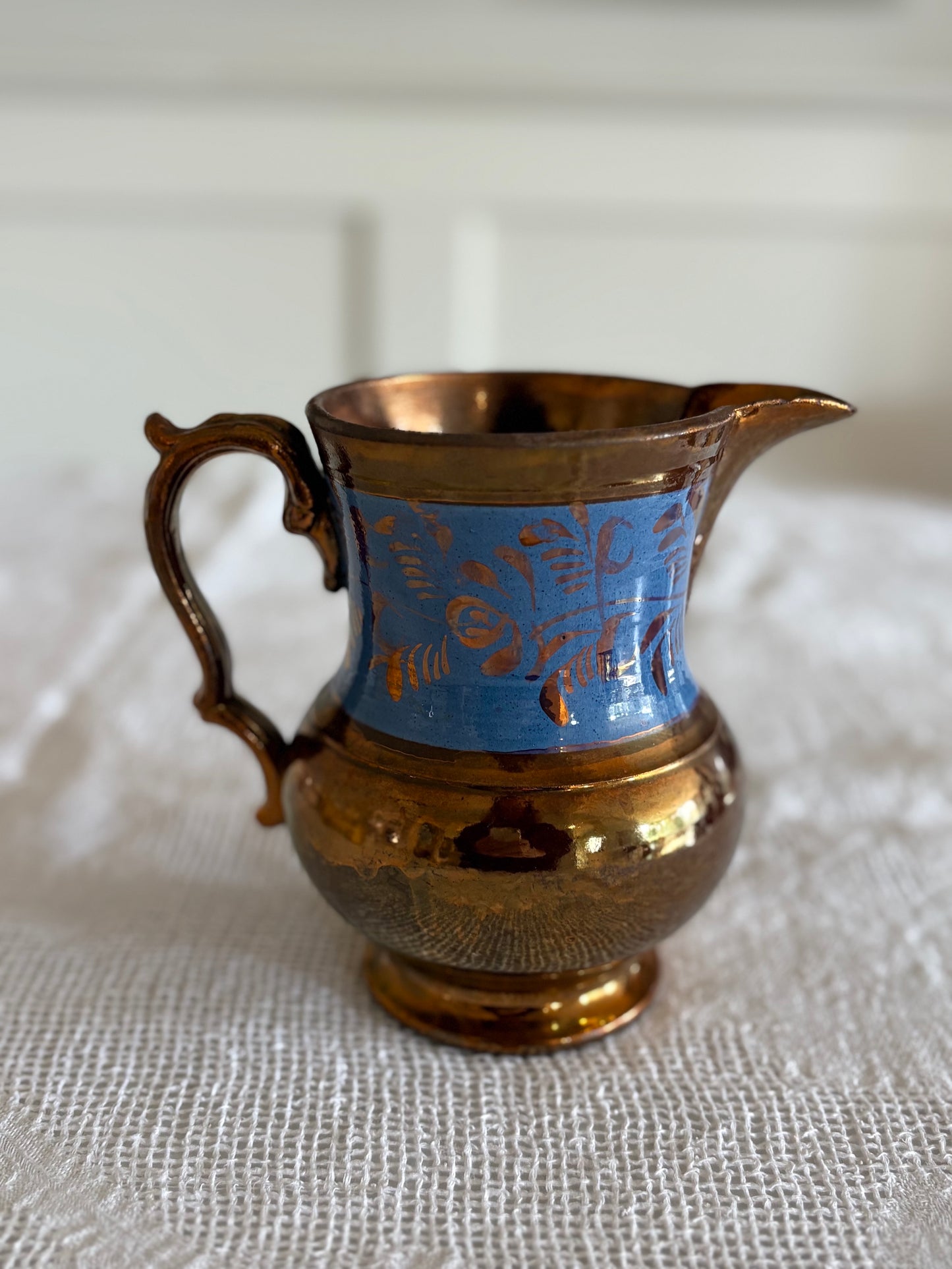 antique lustreware pitcher