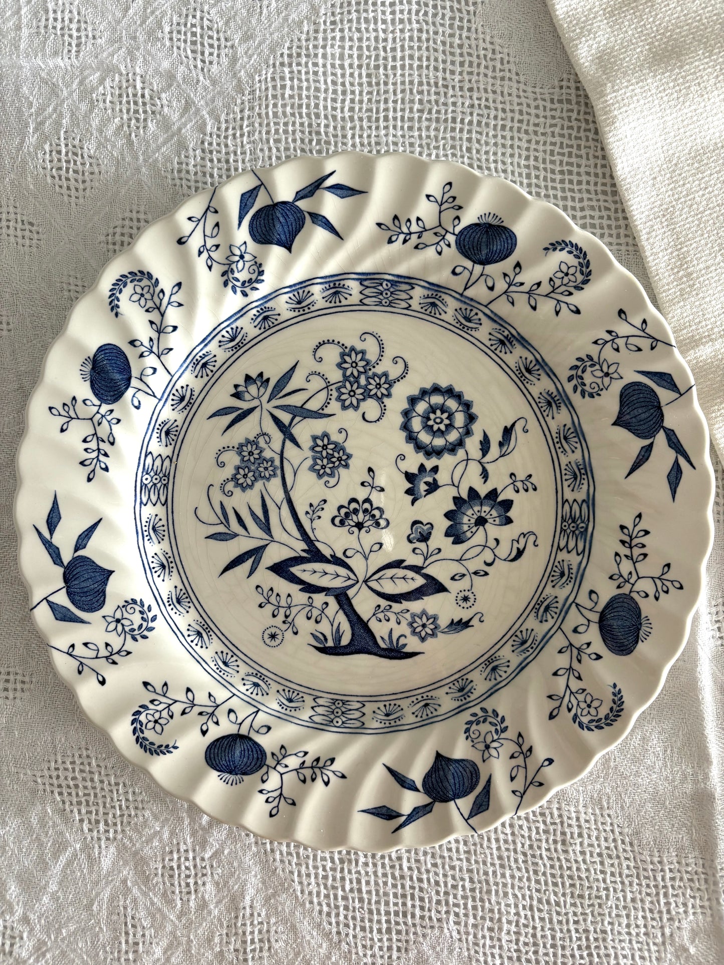 vintage "Blue Nordic" Johnson Brothers ironstone plate