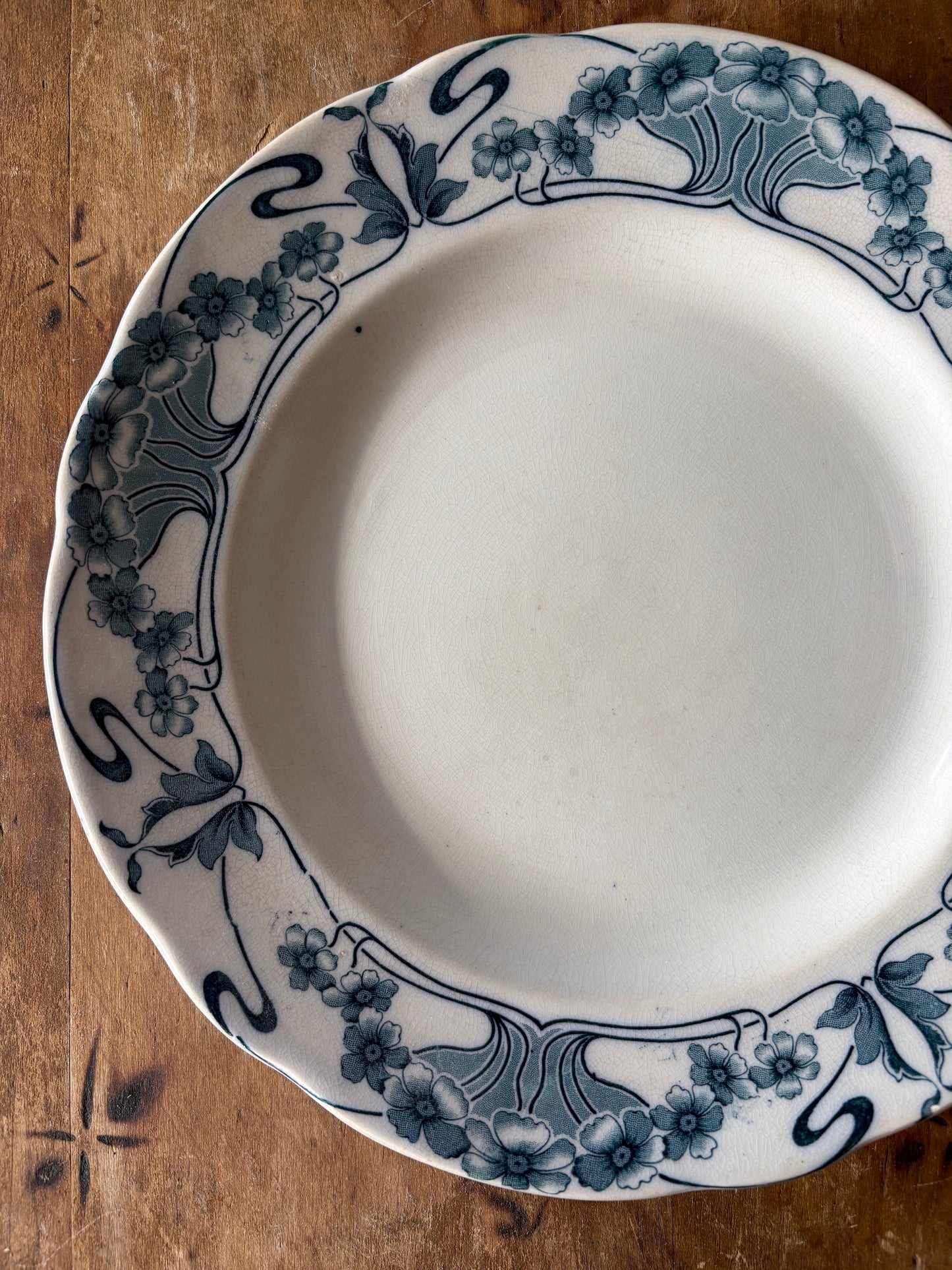 antique Swedish transferware plate Gustafsberg (Gustavsberg) "Blenda'