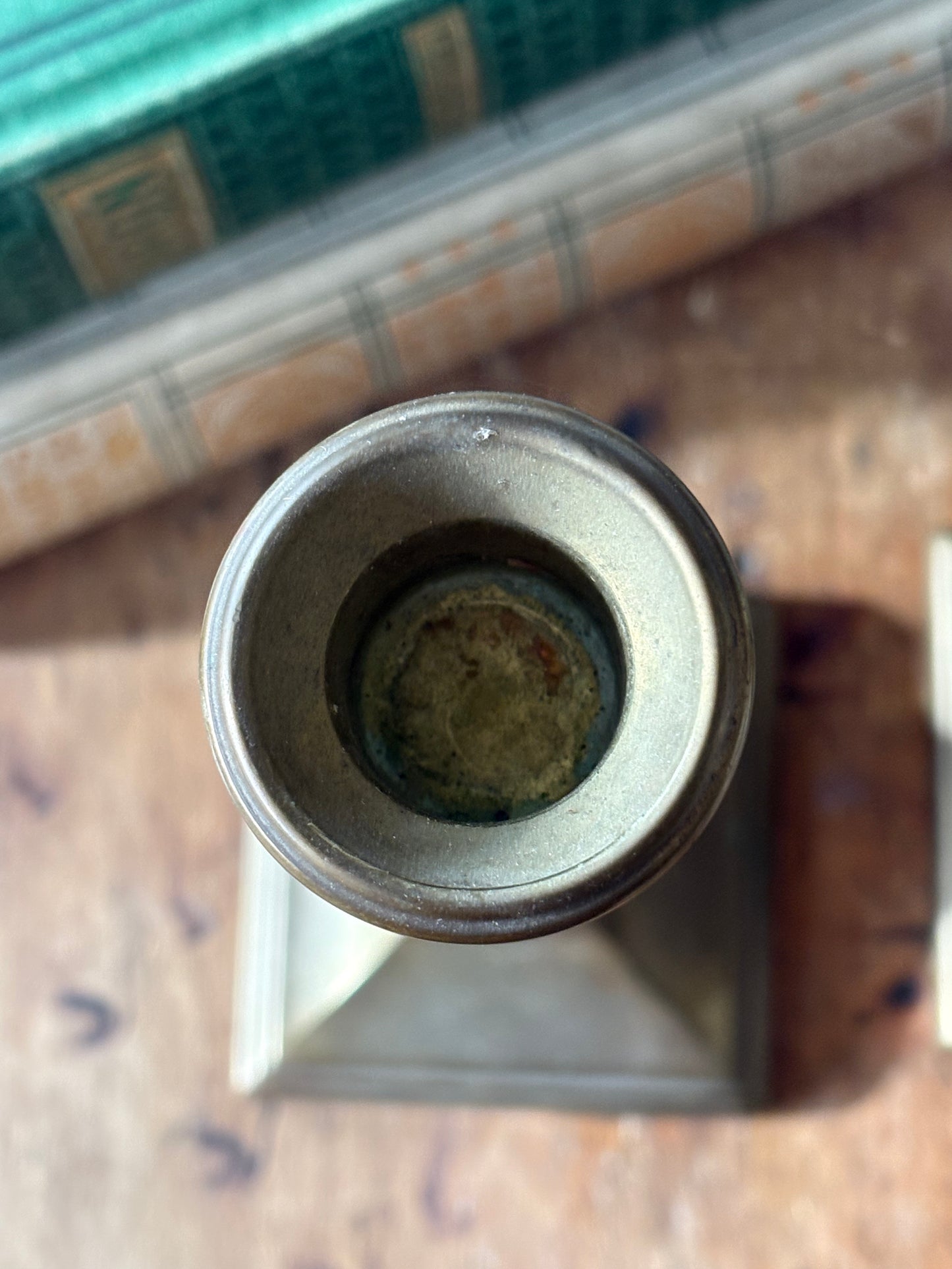 antique brass candlesticks, set of 2