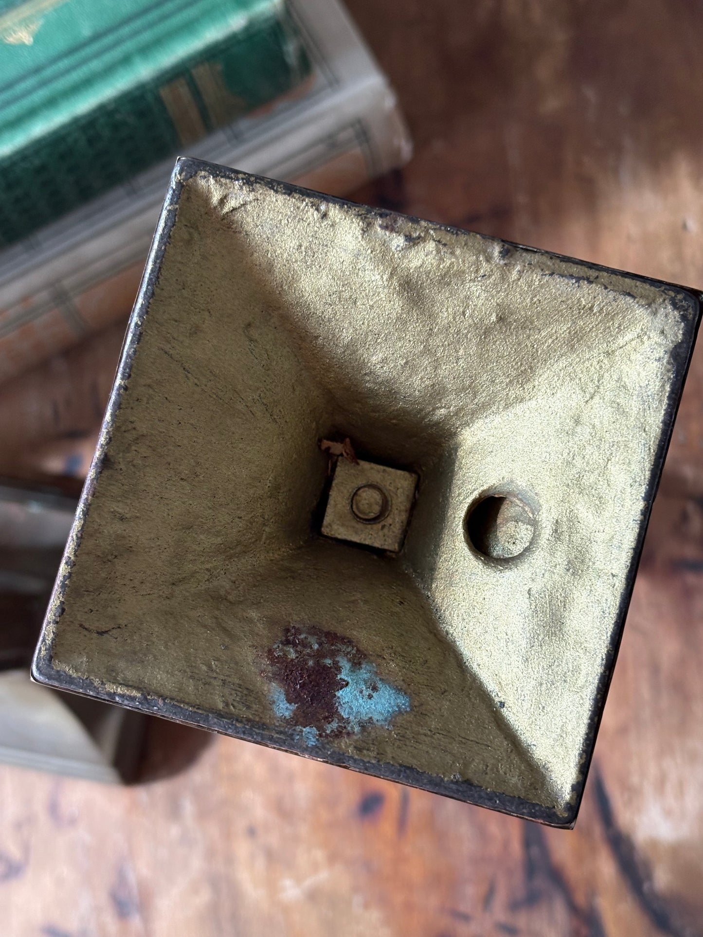 antique brass candlesticks, set of 2