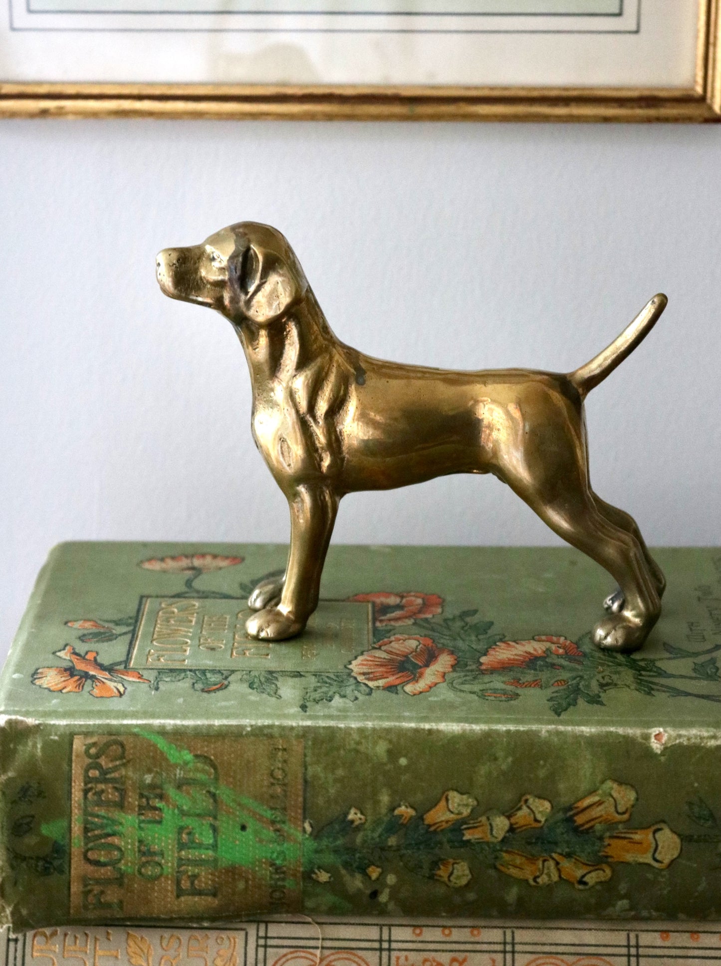 vintage brass dog figurine