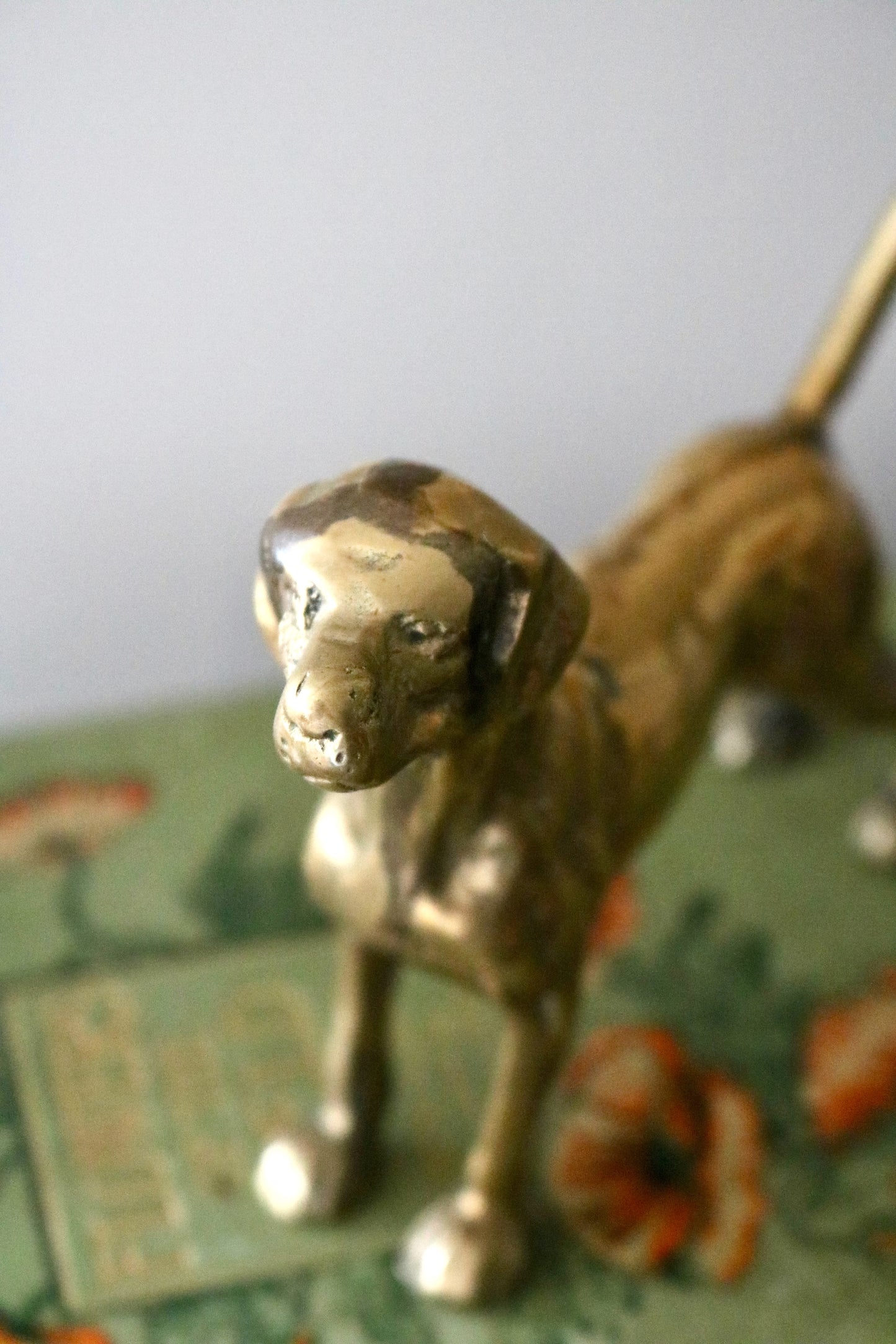 vintage brass dog figurine