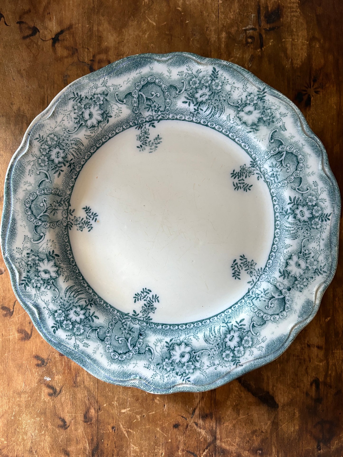 antique English 'Clive' Stanley Pottery Co. transferware plates - set of 2.