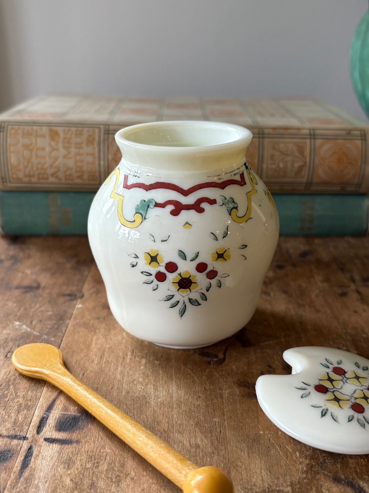 vintage French mustard jar 'Moutarde Bocquet Yvetot 1735'