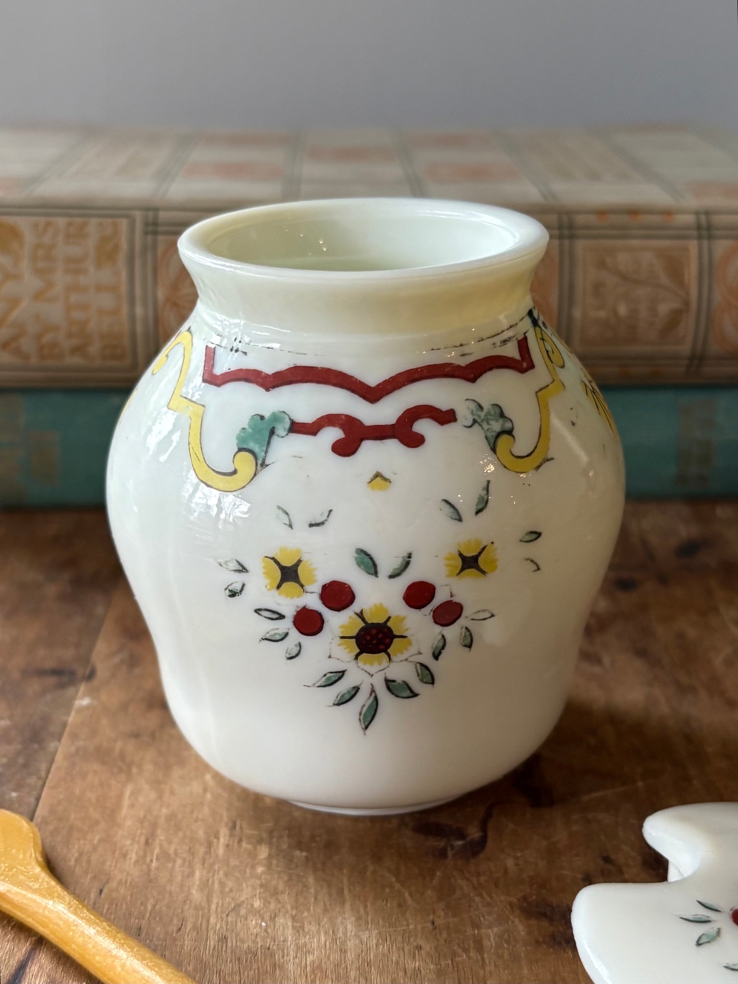 vintage French mustard jar 'Moutarde Bocquet Yvetot 1735'
