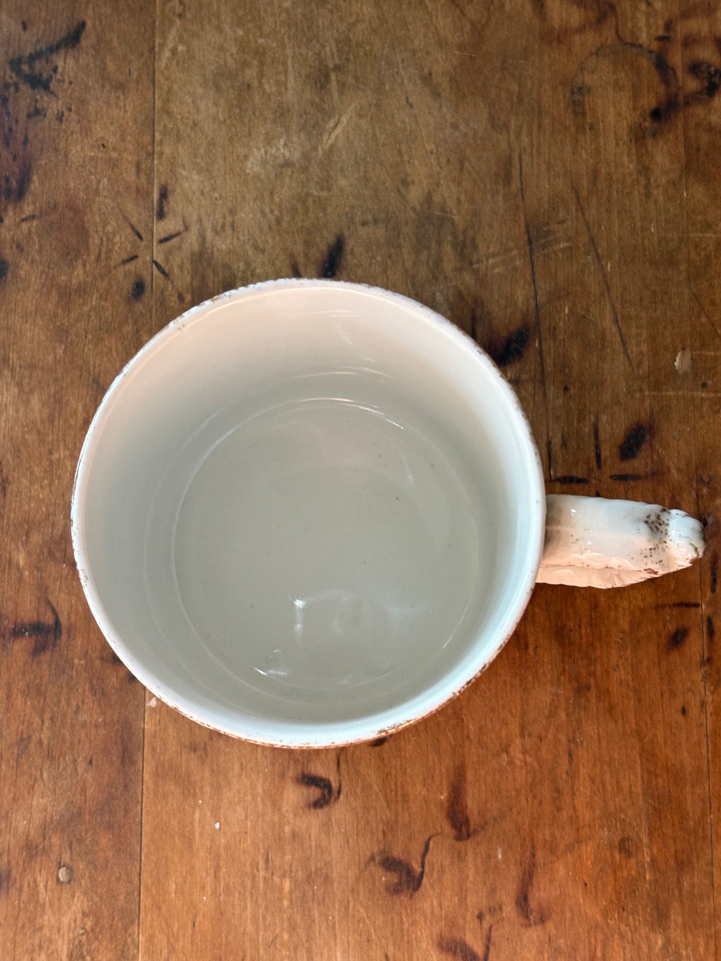 antique green transferware shaving mug 'Togo' F. Winkle & Co.