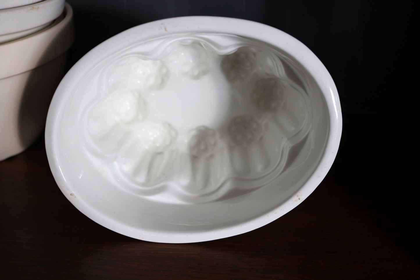 antique ironstone jelly mould or blancmange
