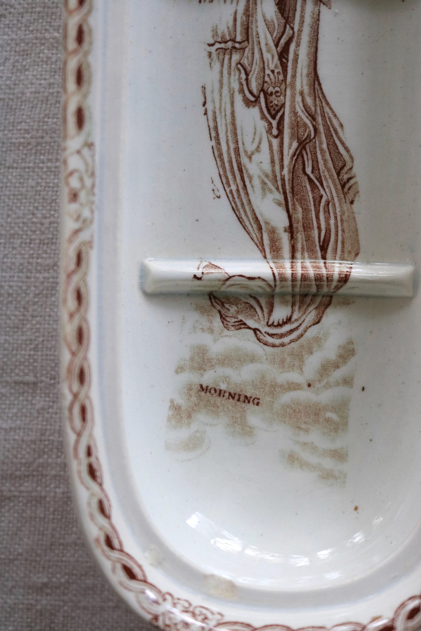 antique Victorian ironstone toothbrush dish