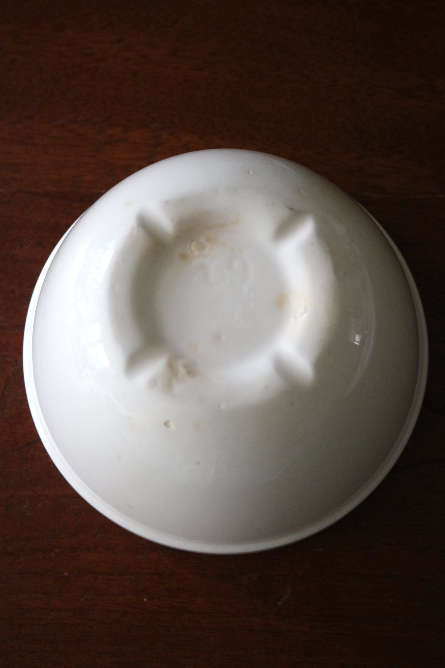 antique English ironstone pudding bowl