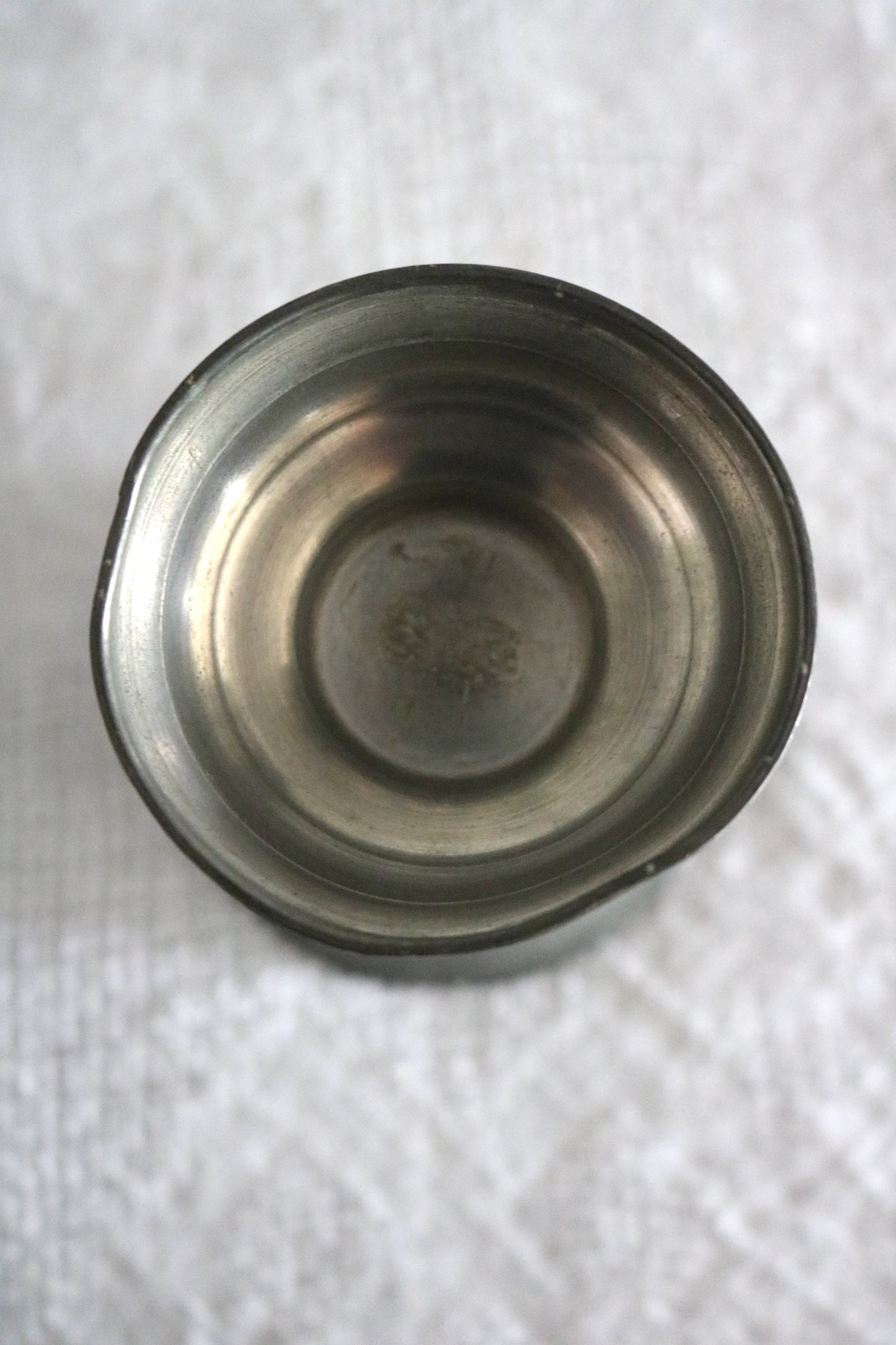antique pewter cup / bud vase