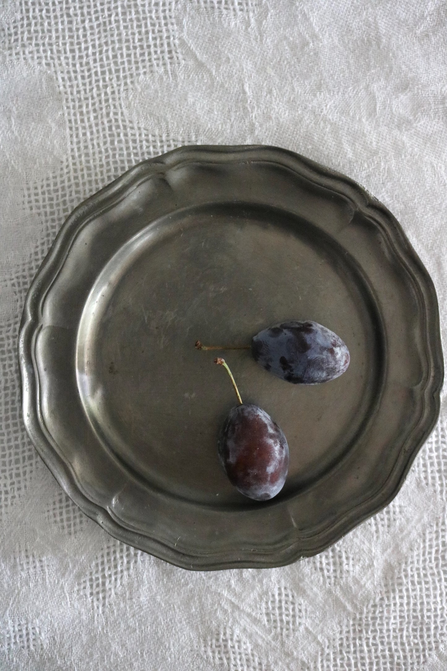 antique pewter plate