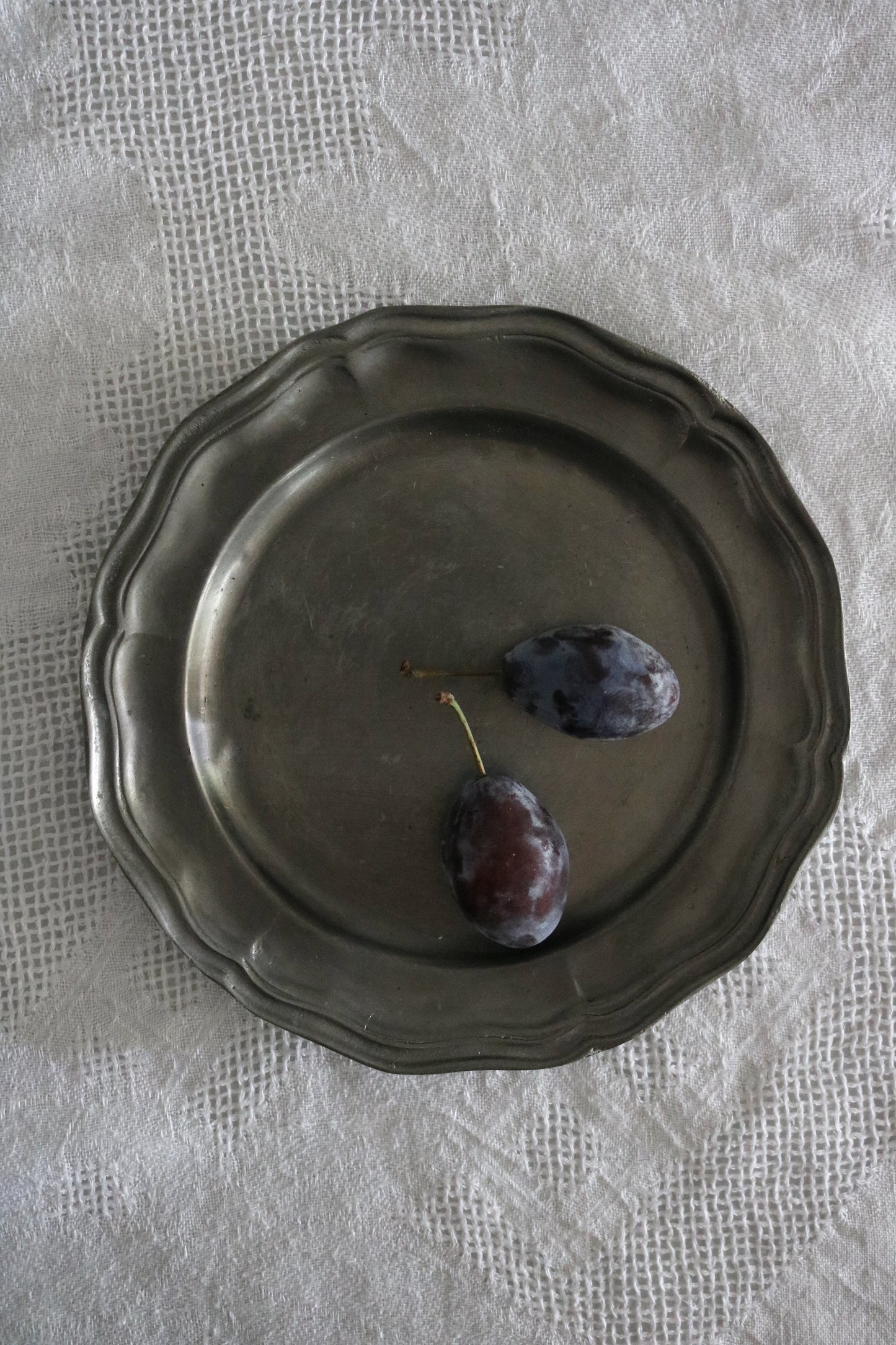 antique pewter plate