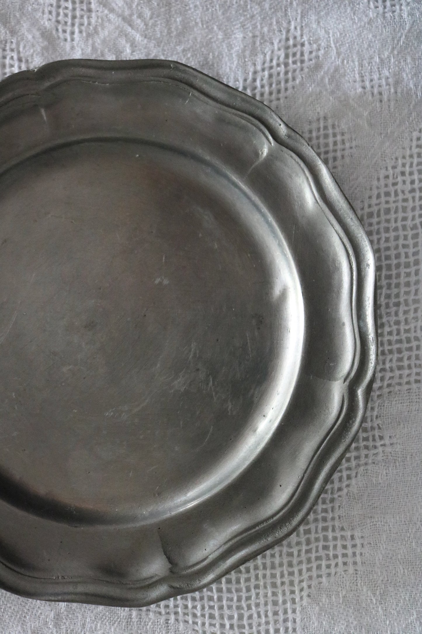 antique pewter plate