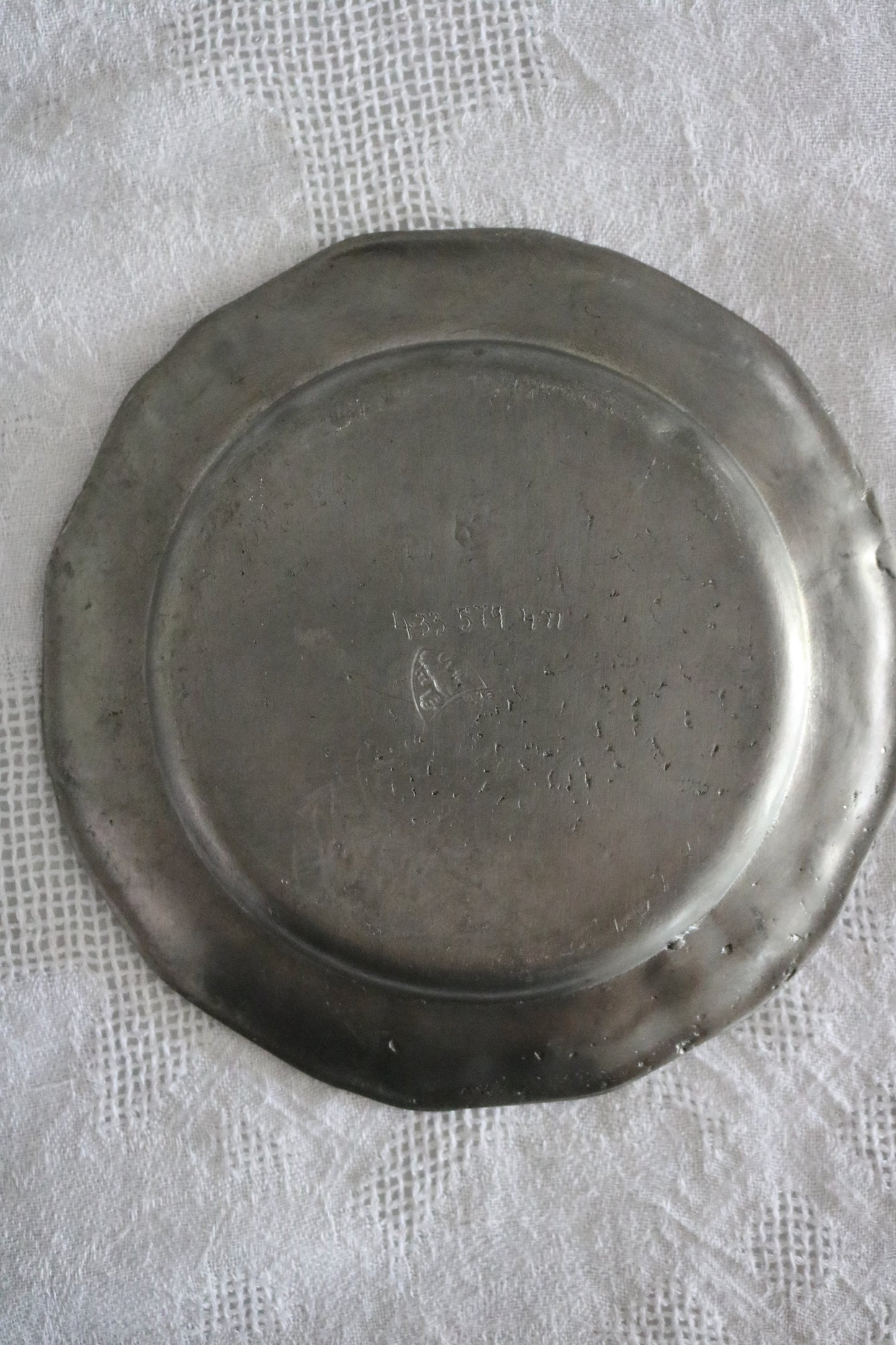 antique pewter plate