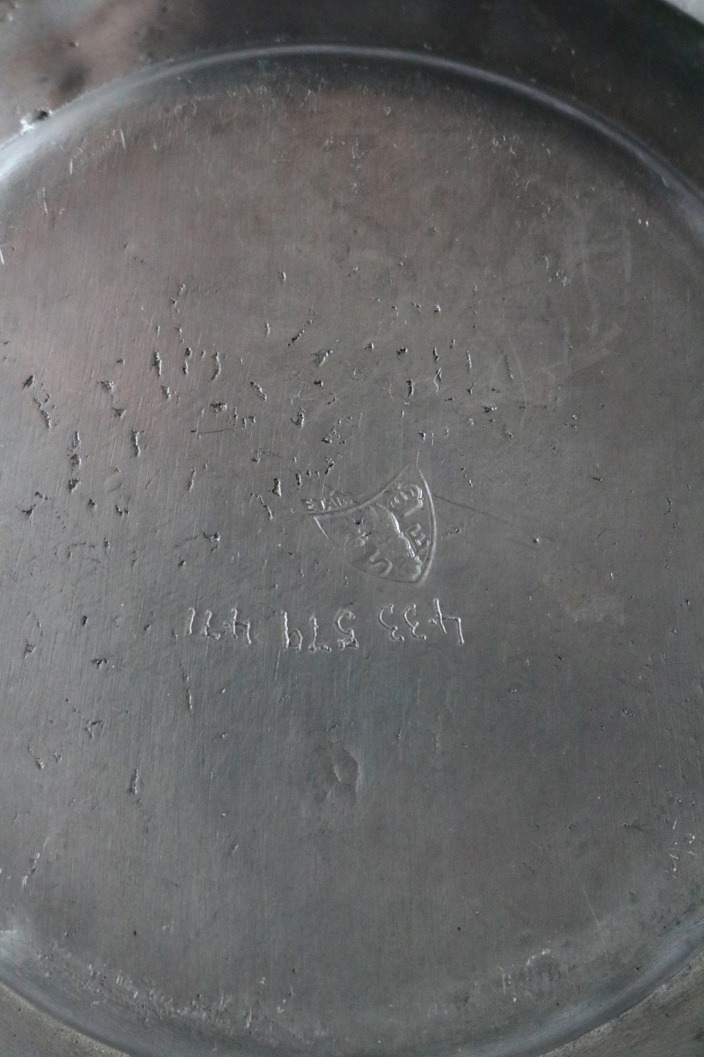 antique pewter plate