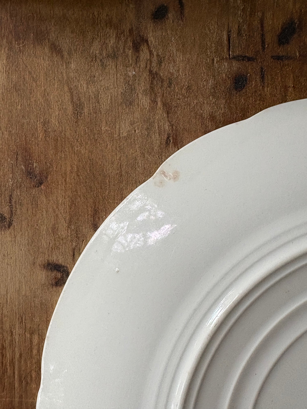 antique English brown transferware plates / set of 3 / instant plate wall display/ Clifford