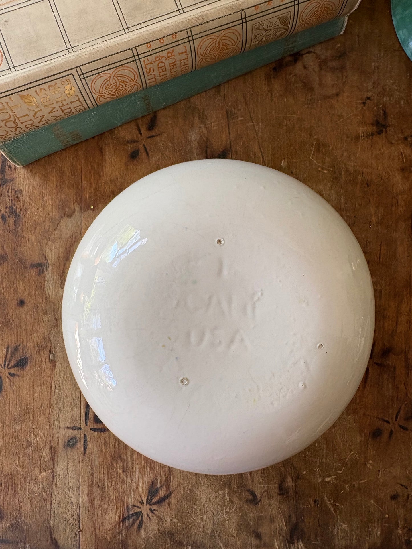 vintage creamware ceramic planter