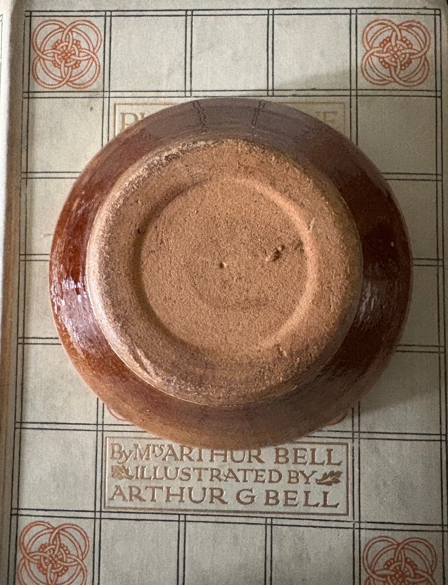 vintage French glazed stoneware bowl - pinch pot