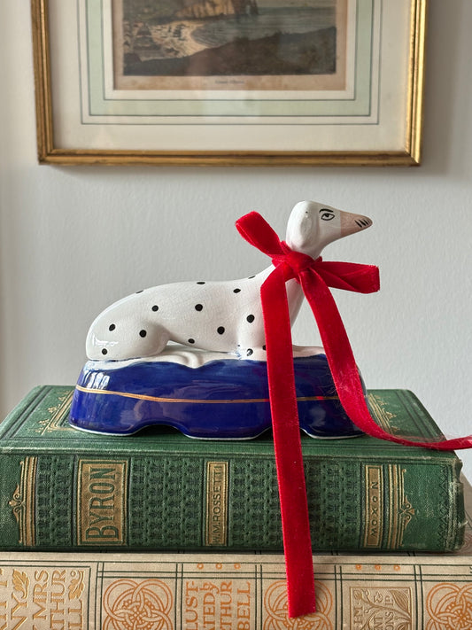 vintage Staffordshire Dalmation mantel dogs, set of 2