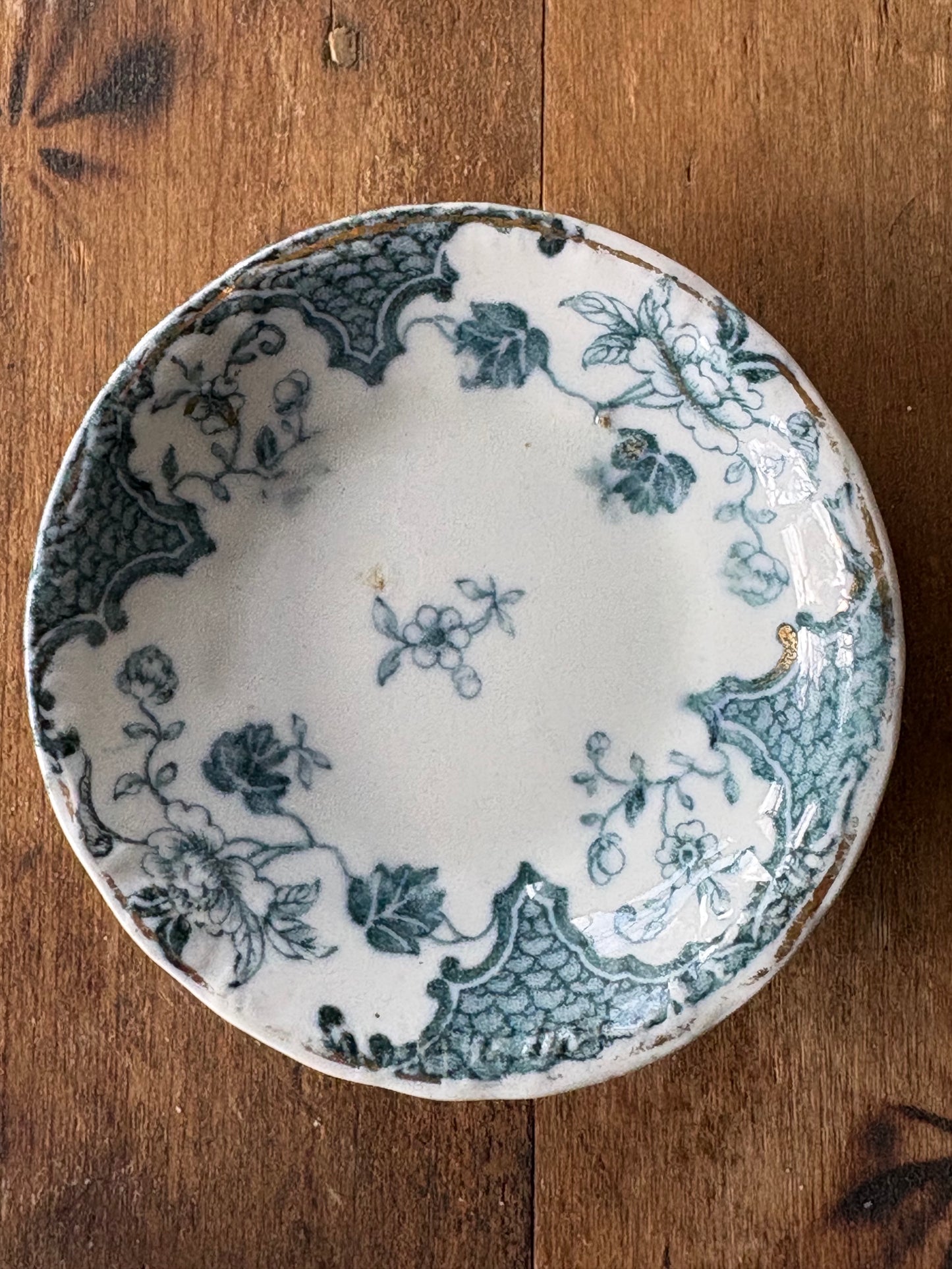 antique English transferware butter dish 'Sèvres' by J & G Meakin #1