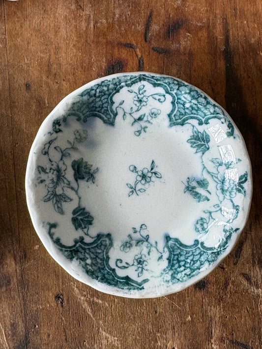 antique English transferware butter dish 'Sèvres' by J & G Meakin #3