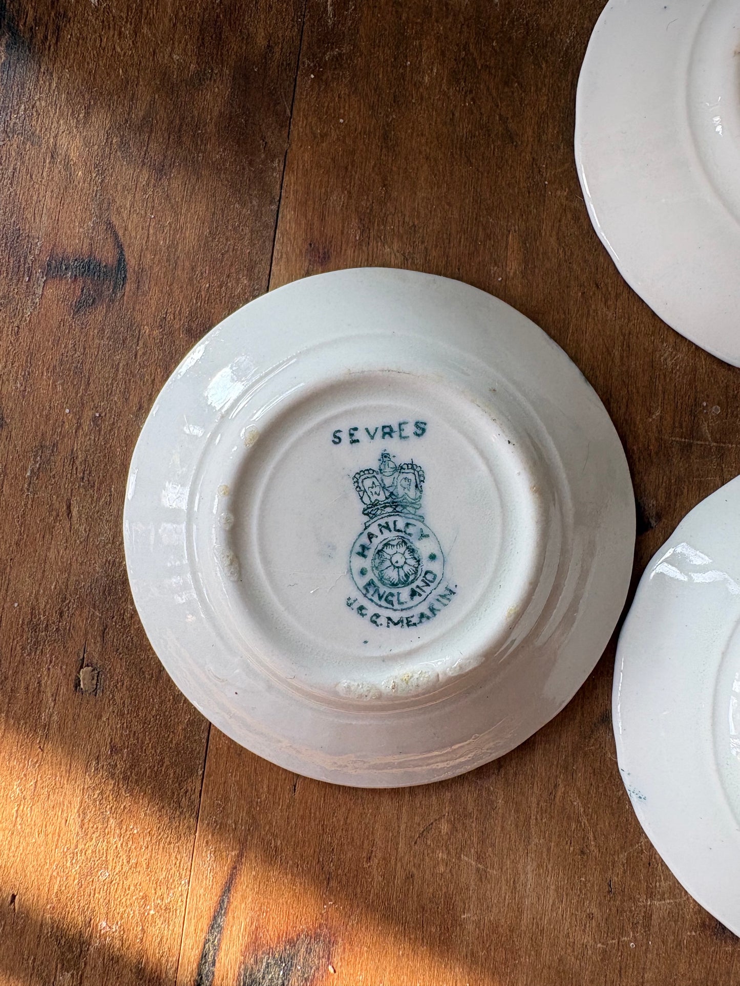 antique English transferware butter dish 'Sevres' by J & G Meakin #2