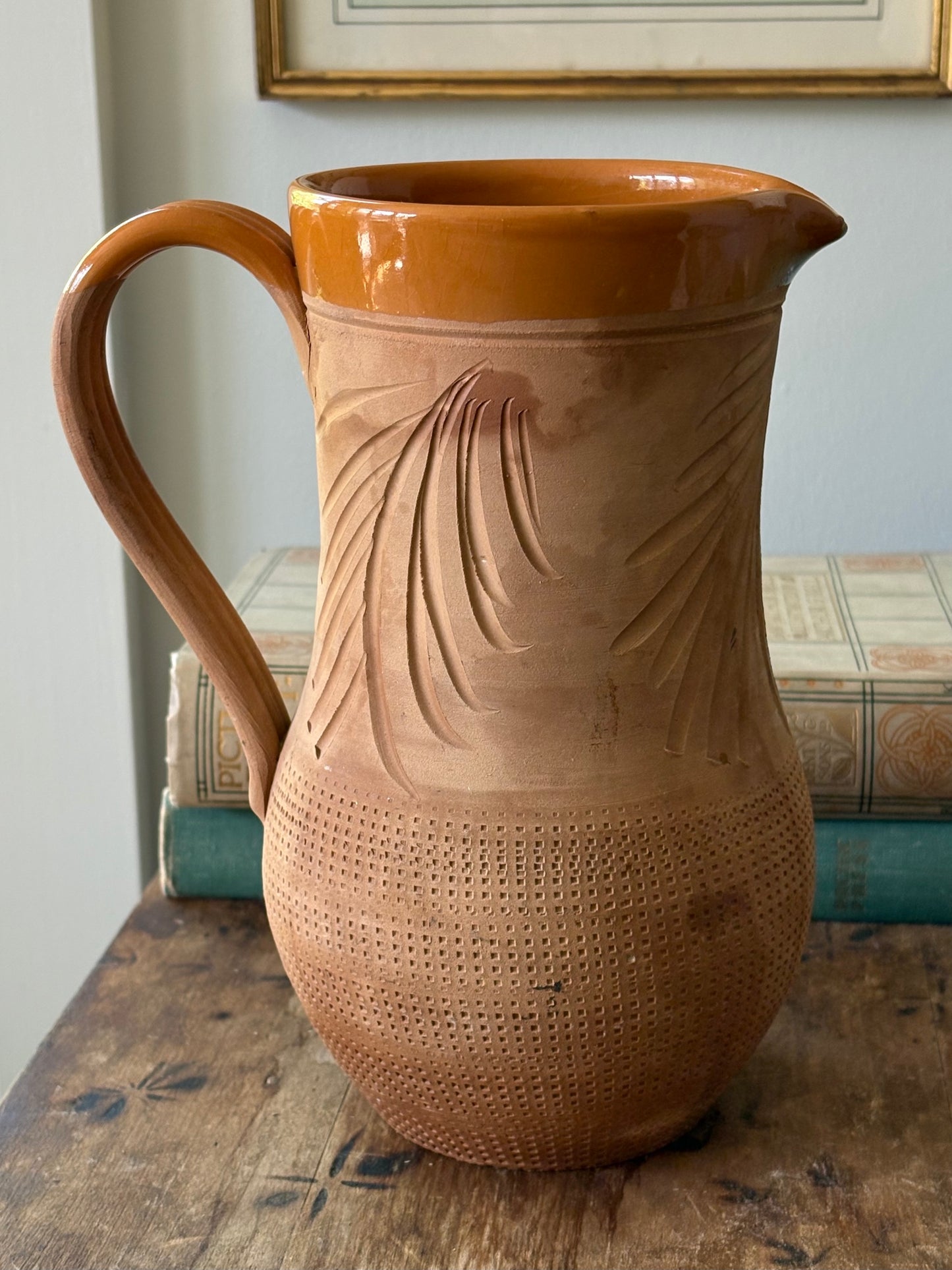 vintage terracotta pitcher