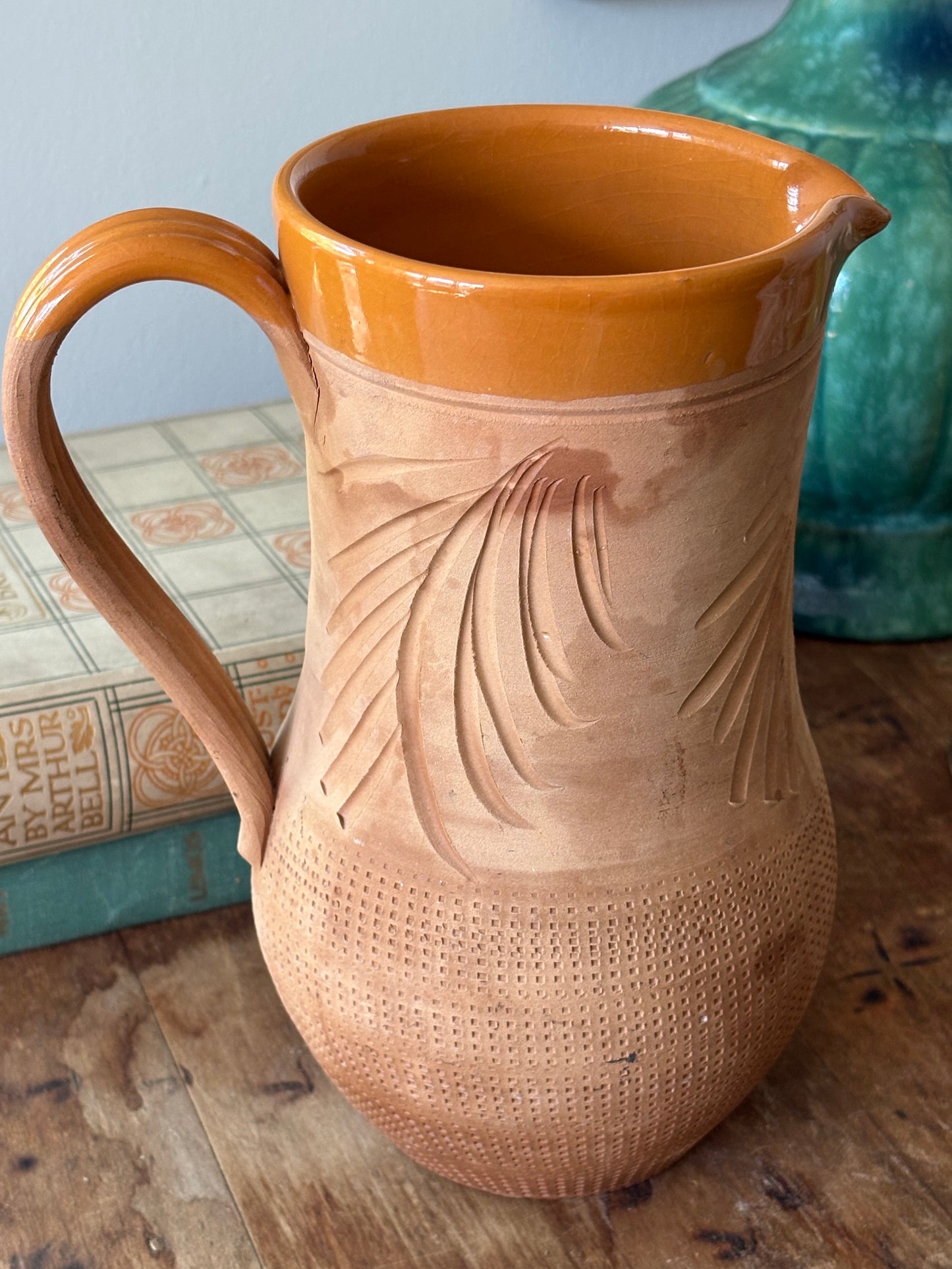 vintage terracotta pitcher