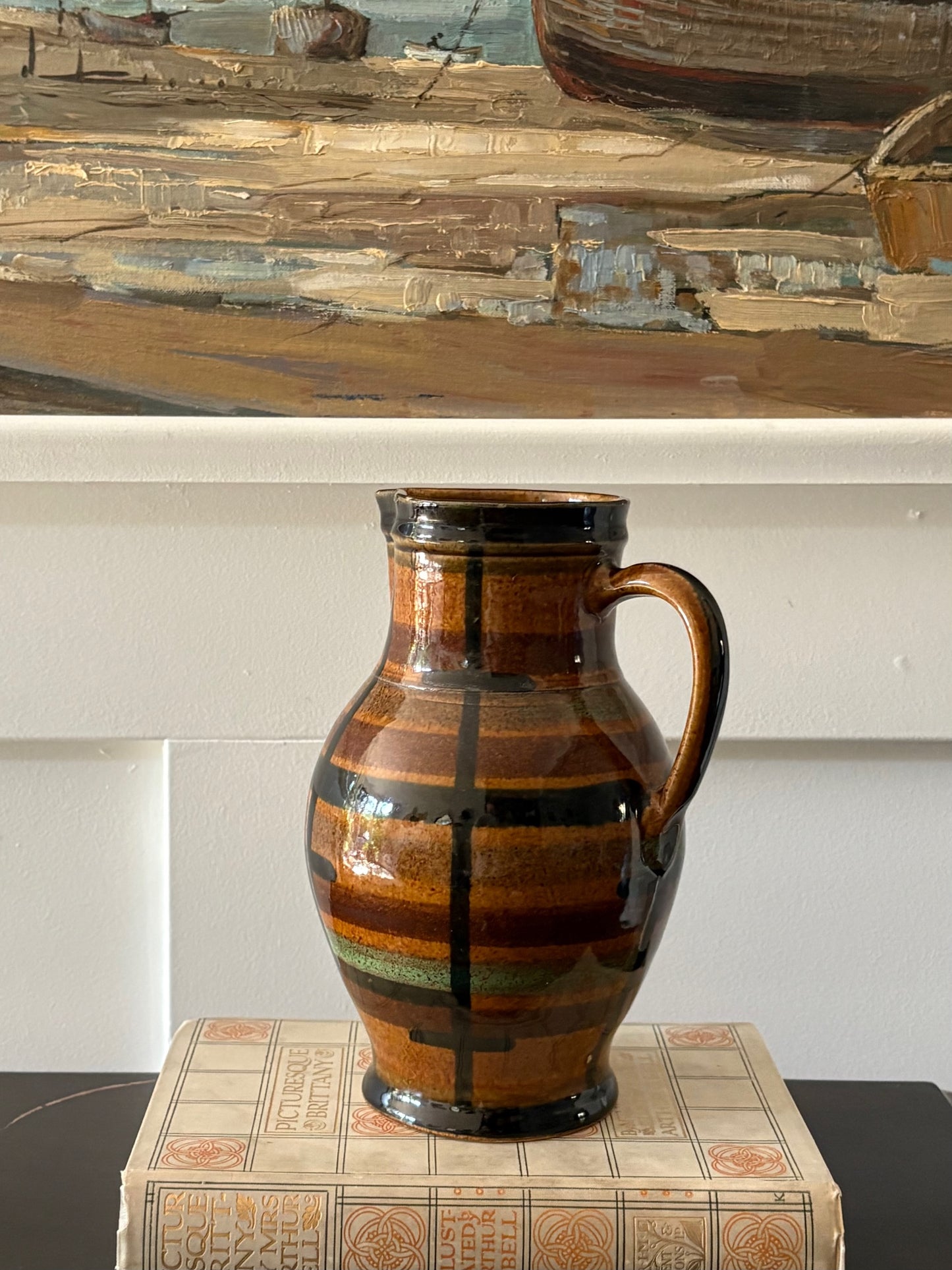 vintage German earthenware jug