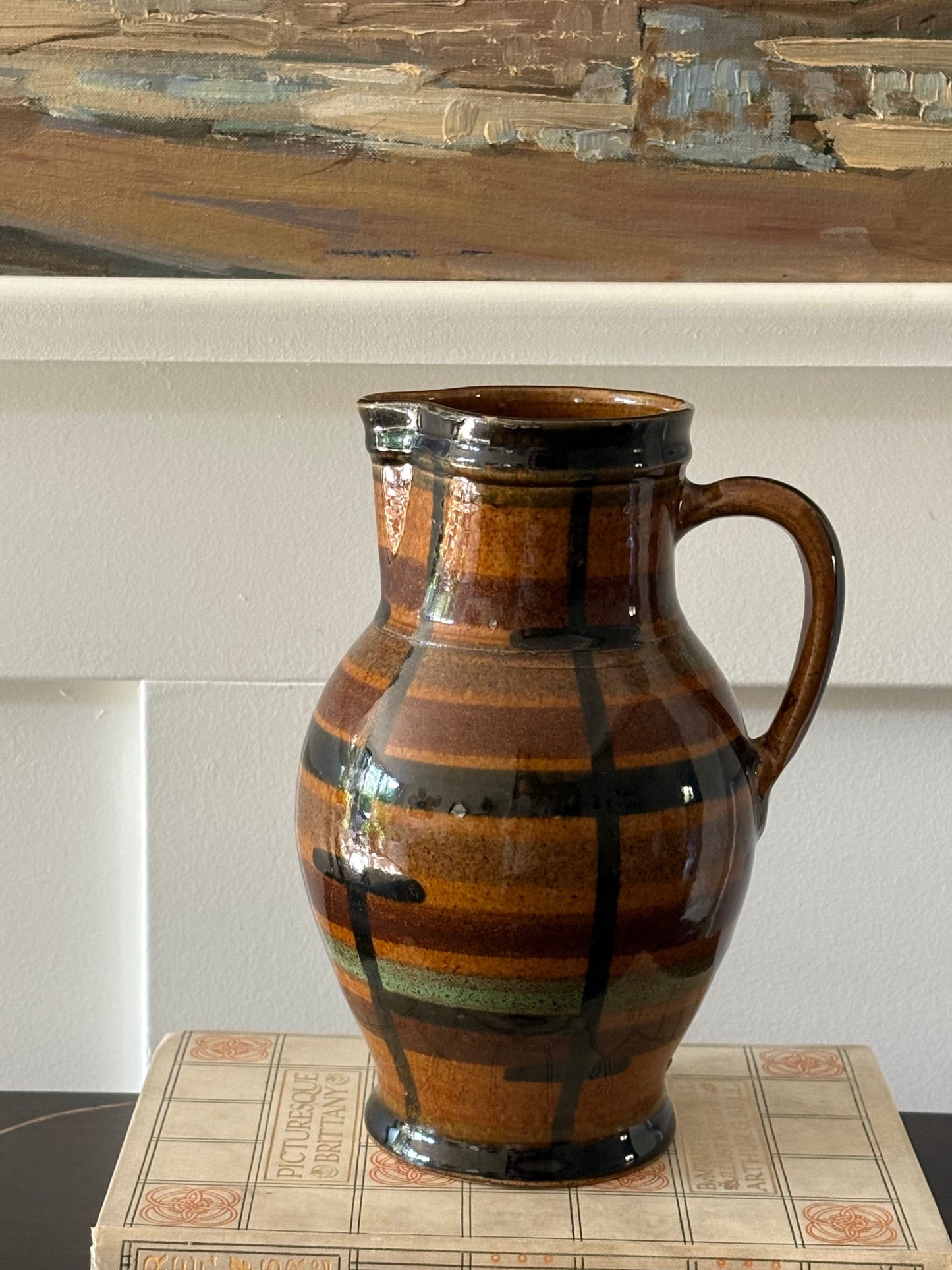 vintage German earthenware jug