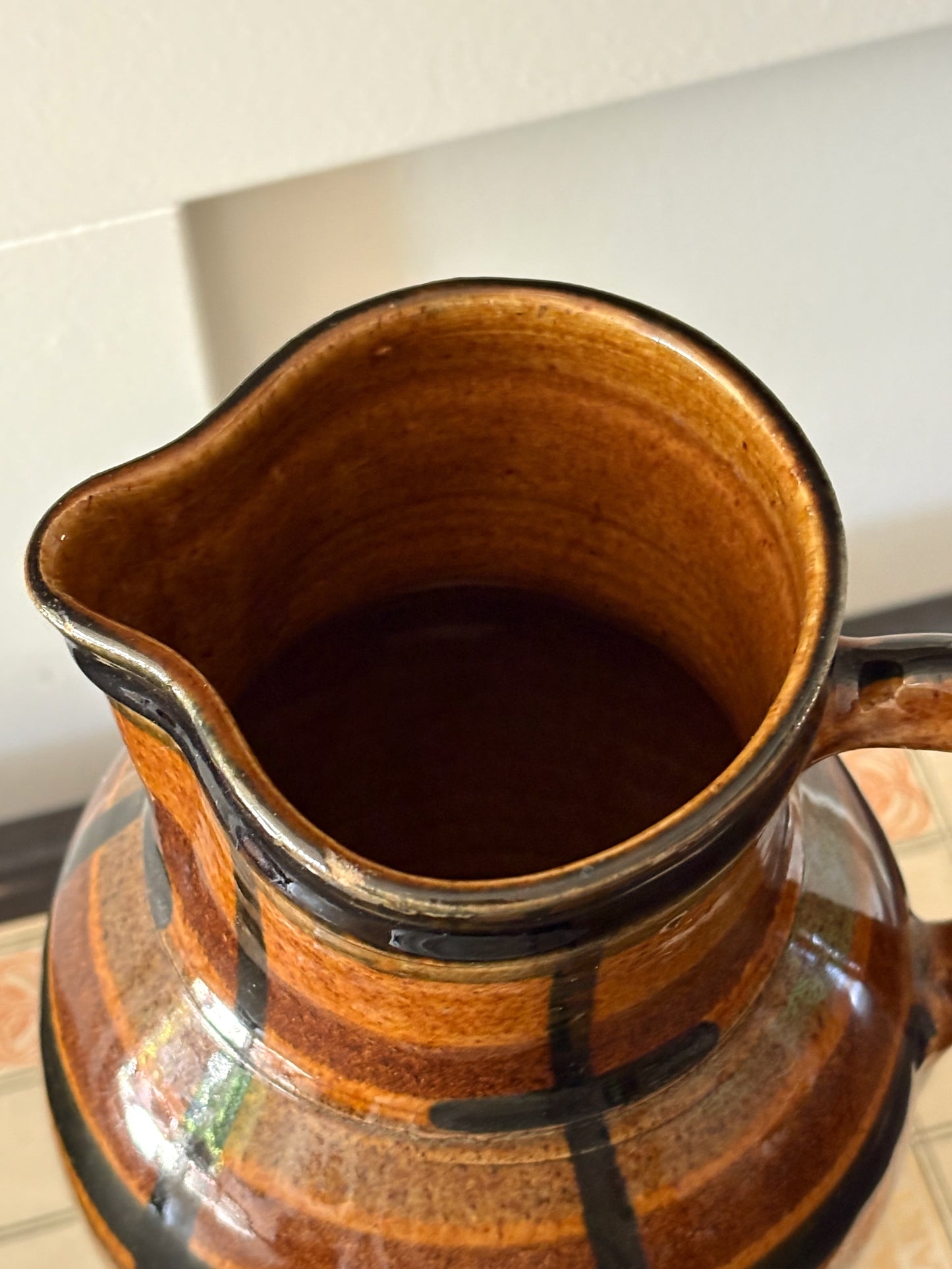 vintage German earthenware jug