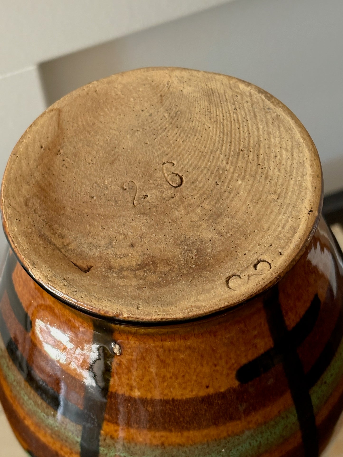 vintage German earthenware jug