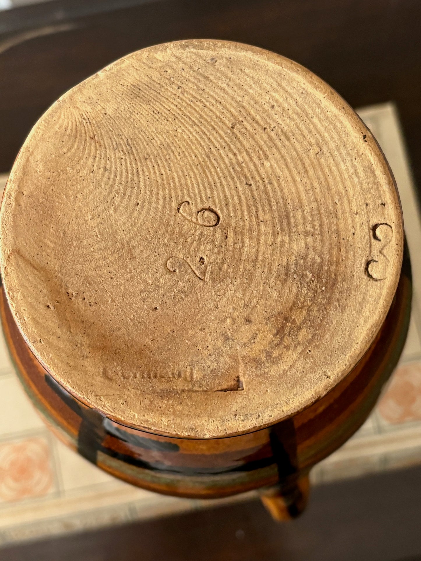 vintage German earthenware jug