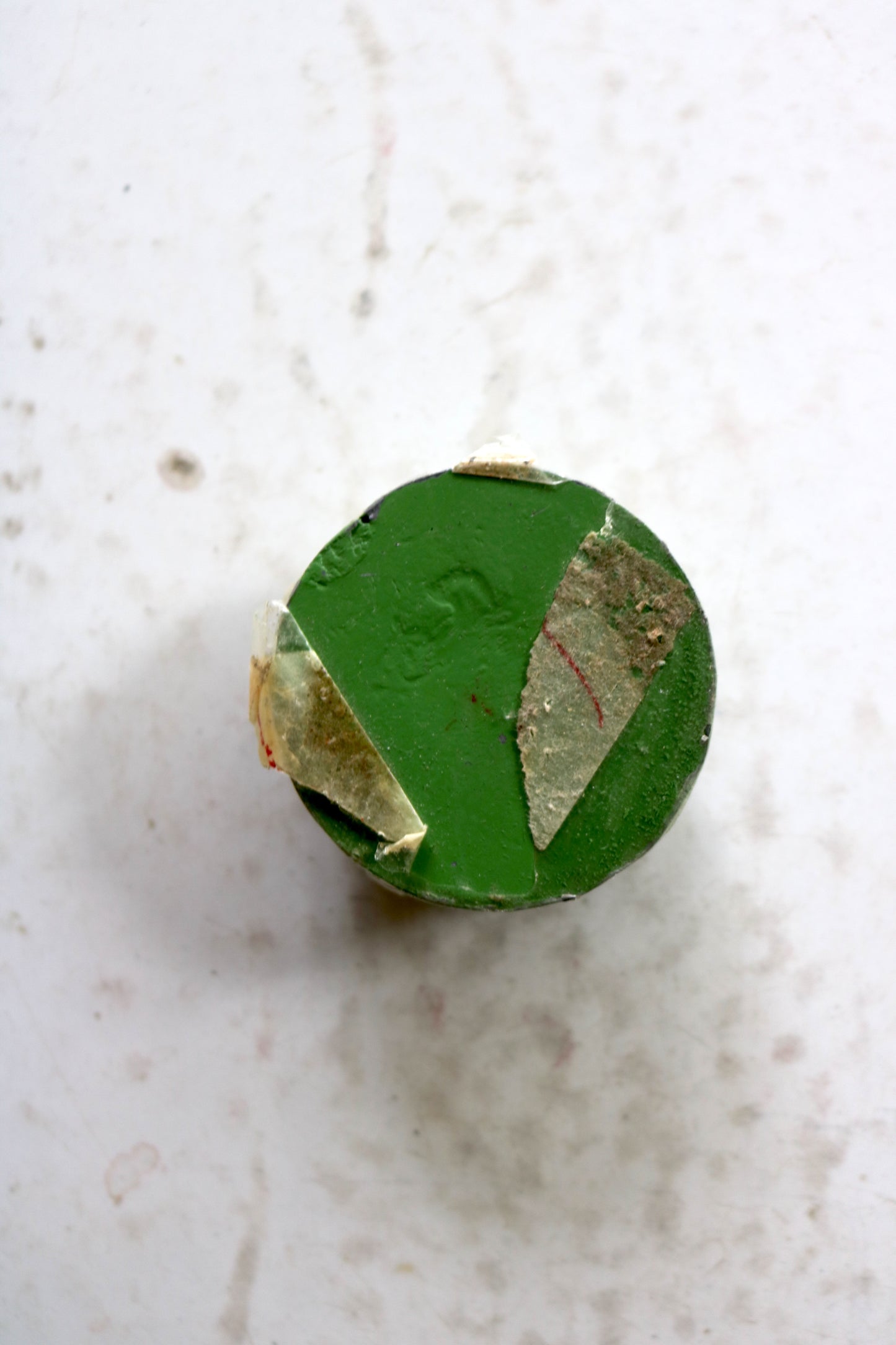 vintage green flower frog - original packaging