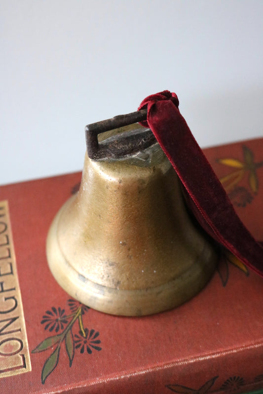 antique brass farm bell #2