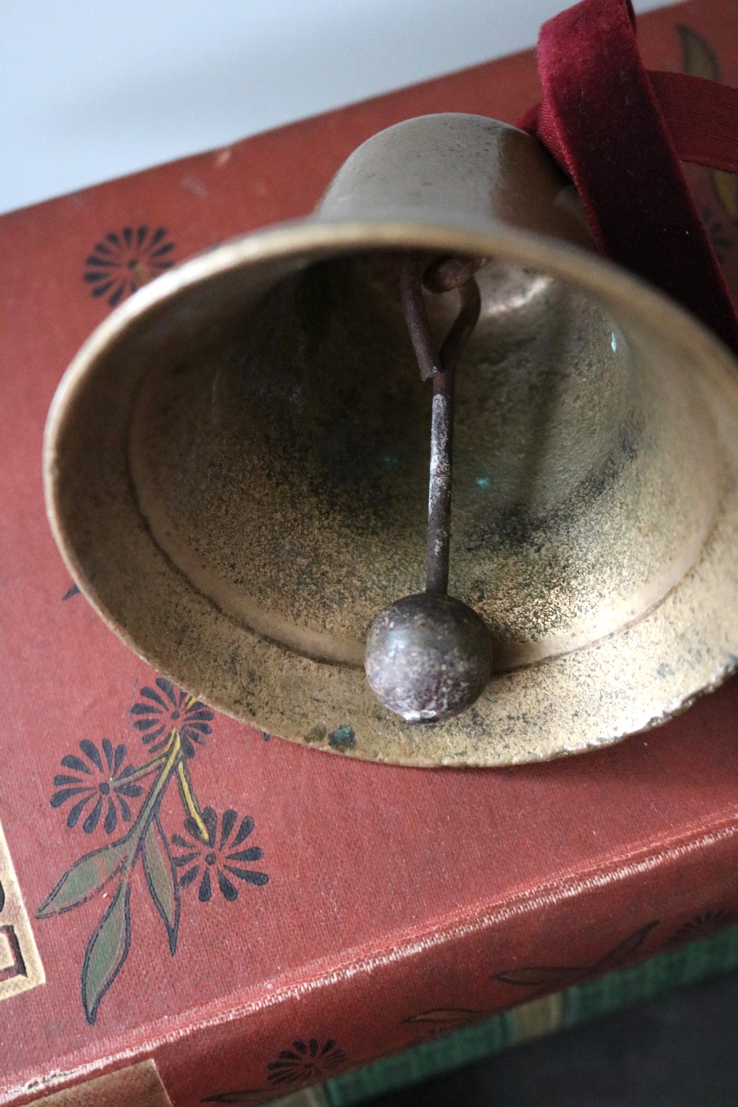 antique brass farm bell #2