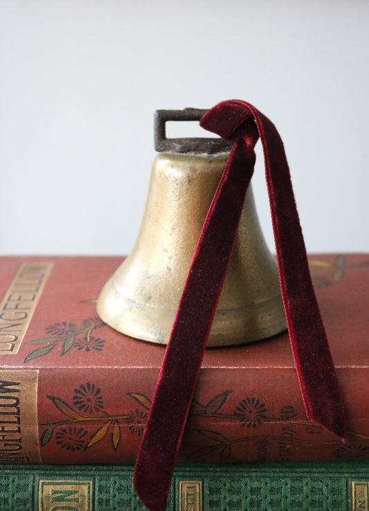 antique brass farm bell #2