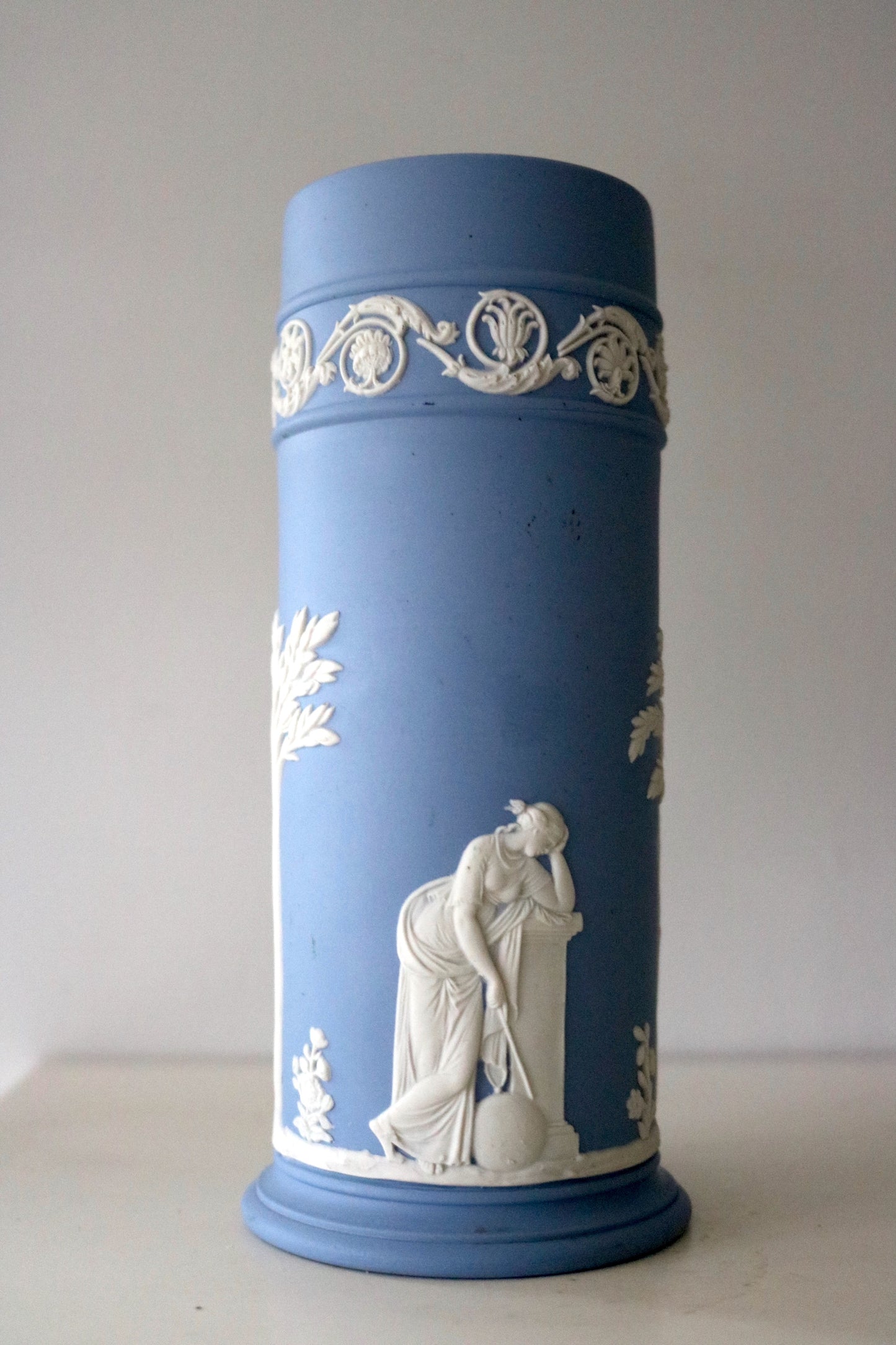 vintage Wedgwood Jasperware blue vase