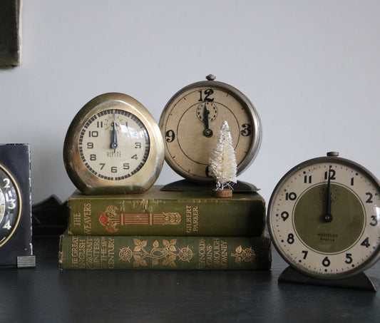 vintage clock collection from the 1930's to the 1950's