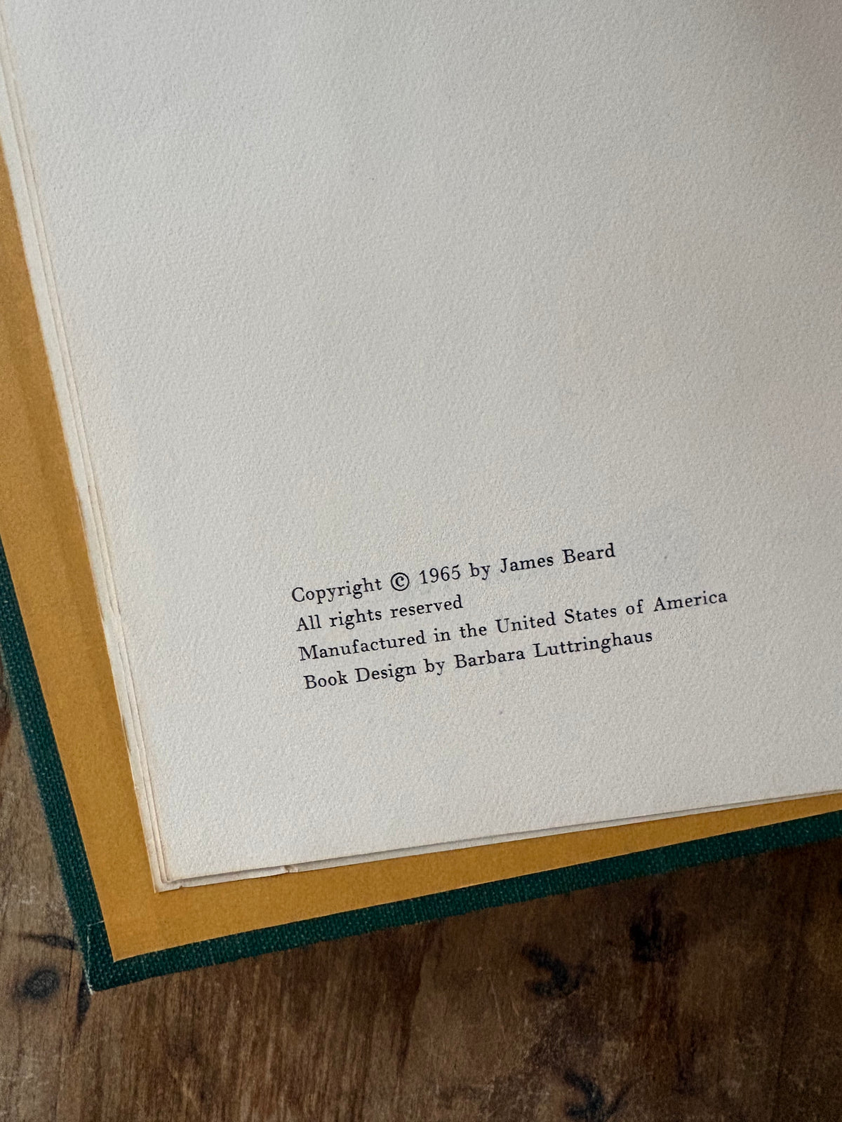 Vintage first edition 1965 James Beard cookbook - Menus For Entertaining