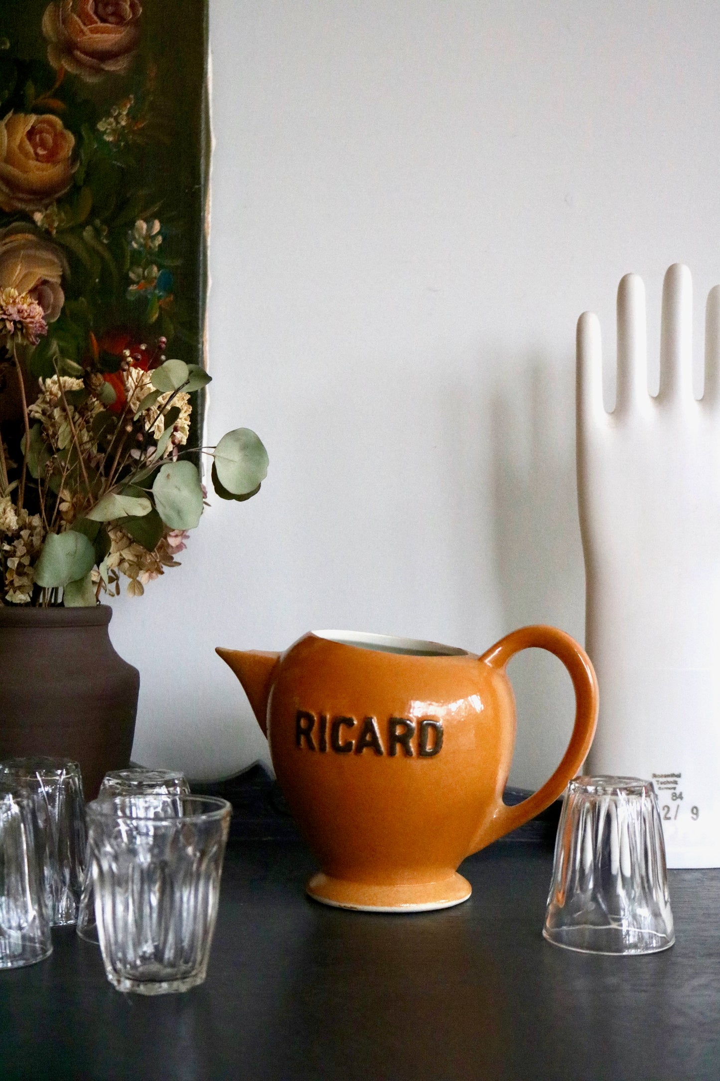 vintage Ricard water pitcher from France