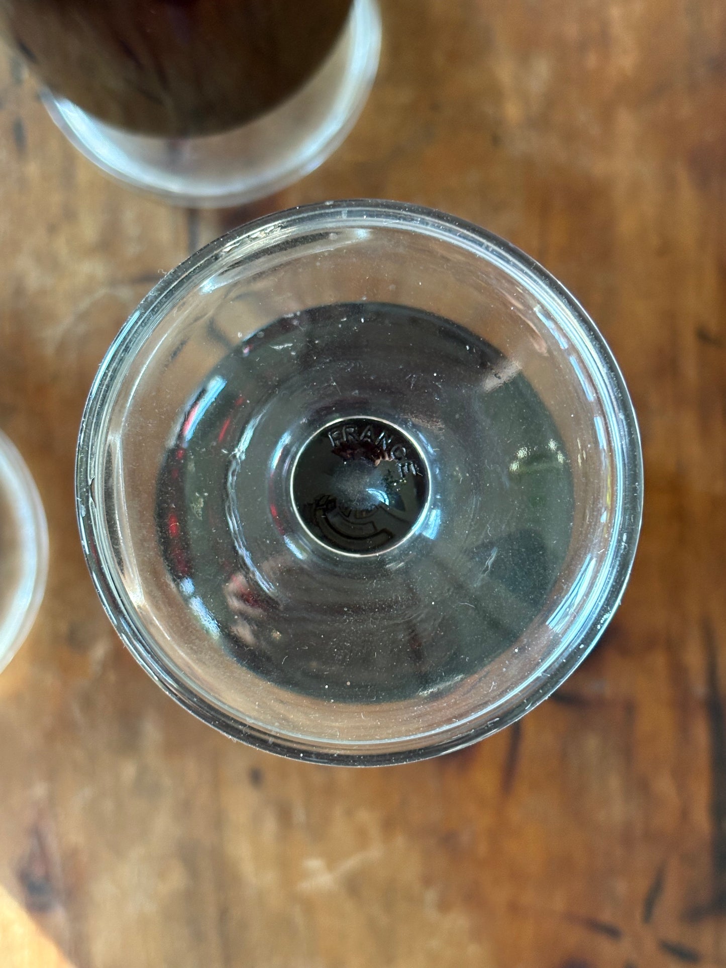 vintage French Luminarc ruby red glass stemware, set of 4.