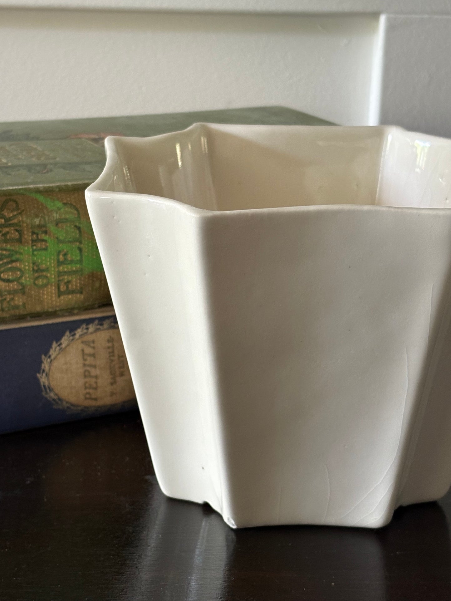 vintage glazed creamware planter