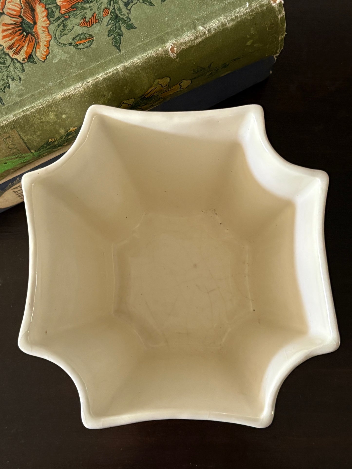 vintage glazed creamware planter