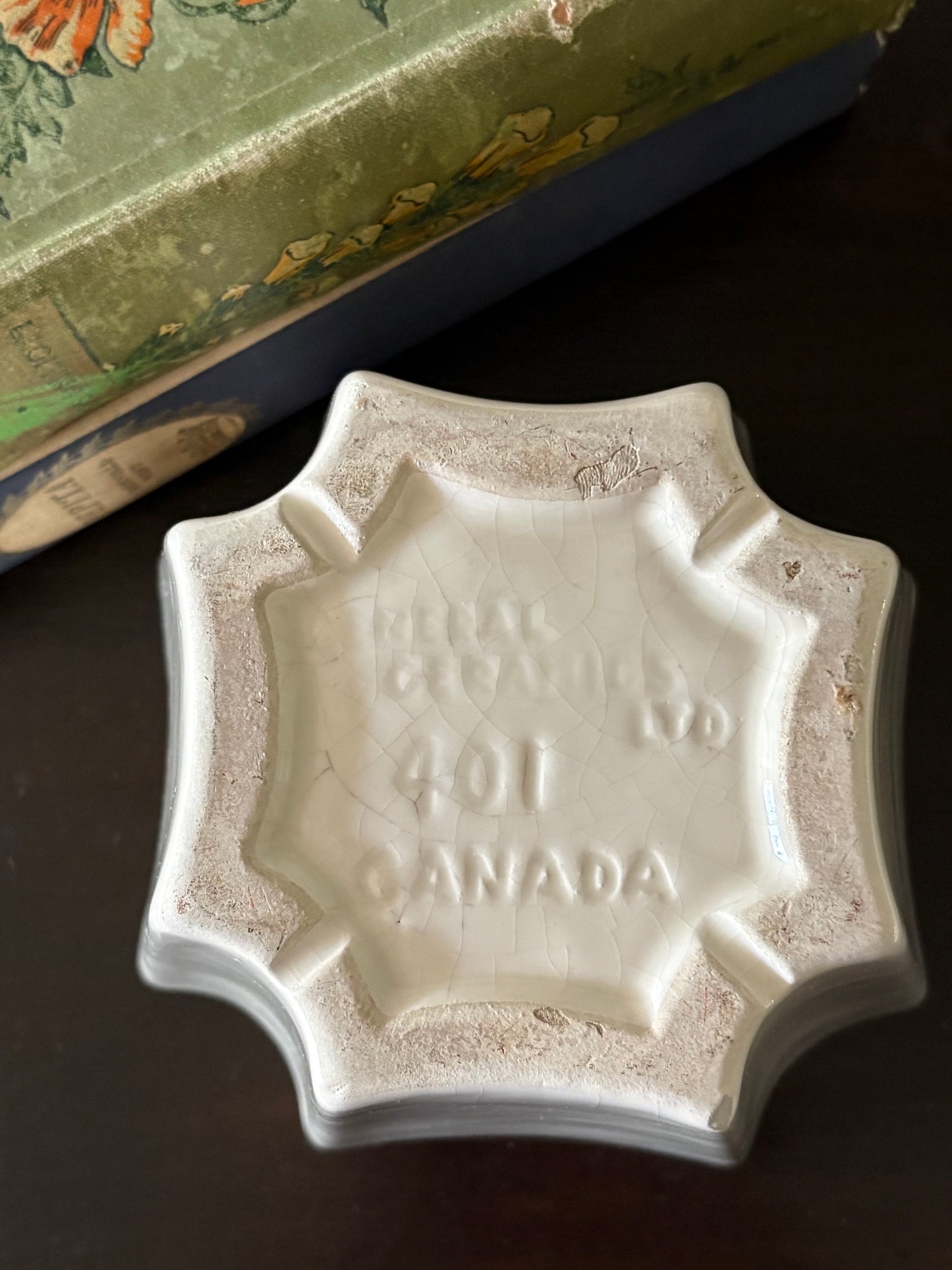 vintage glazed creamware planter